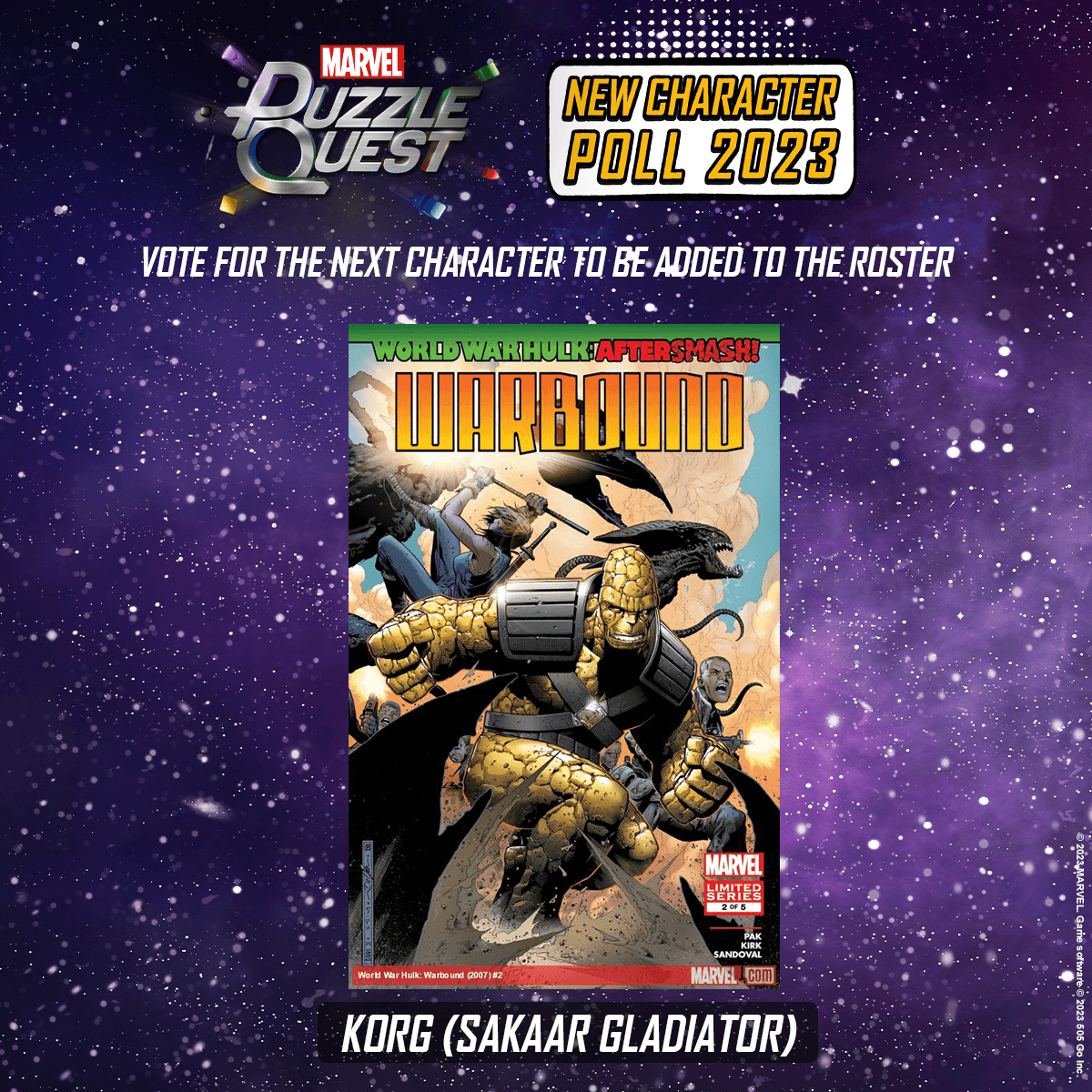 MARVEL Puzzle Quest Korg (Sakaar Gladiator)
