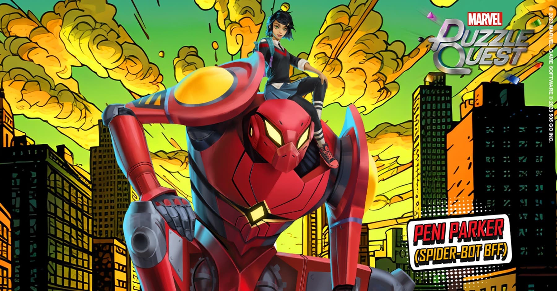 Peni Parker (Spider-Bot BFF) joins MARVEL Puzzle Quest