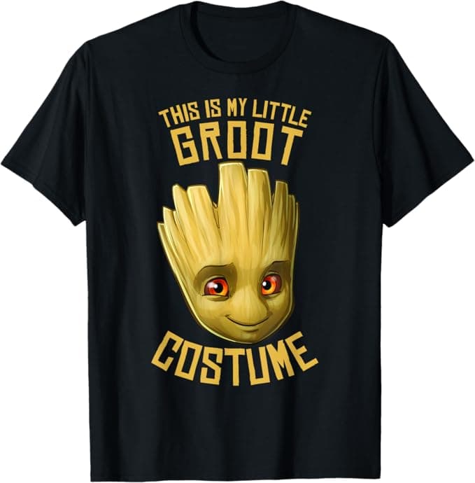 Marvel Guardians of the Galaxy GOTG This Is My Little Groot Costume Halloween T-Shirt