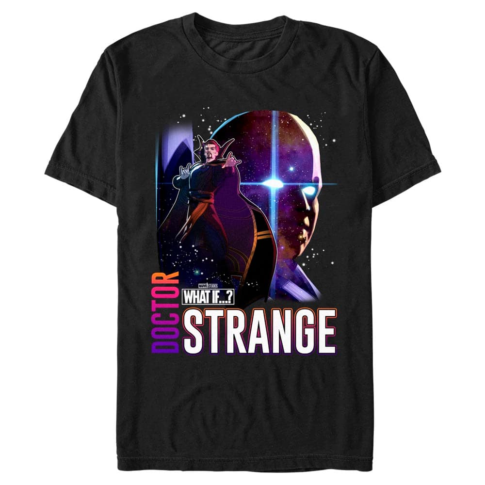 Doctor Strange and The Watcher T-Shirt / shop it <a href=https://www.hottopic.com/product/marvel-what-if...-watcher-dr-strange-mens-t-shirt/16754333.html>here</a>