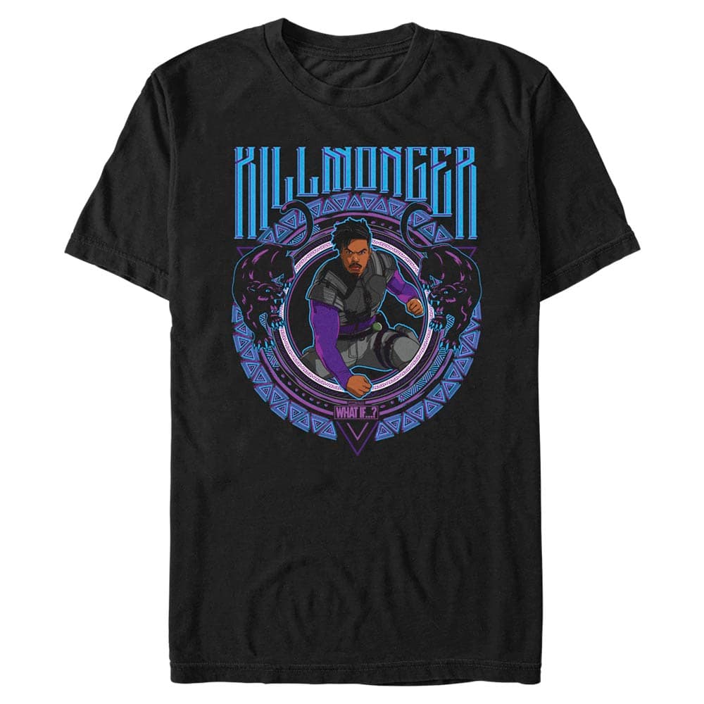 Killmonger Crest T-Shirt / shop it <a href=”https://www.hottopic.com/product/what-if-erik-killmonger-crest-special-ops-t-shirt/16869858.html">here</a>