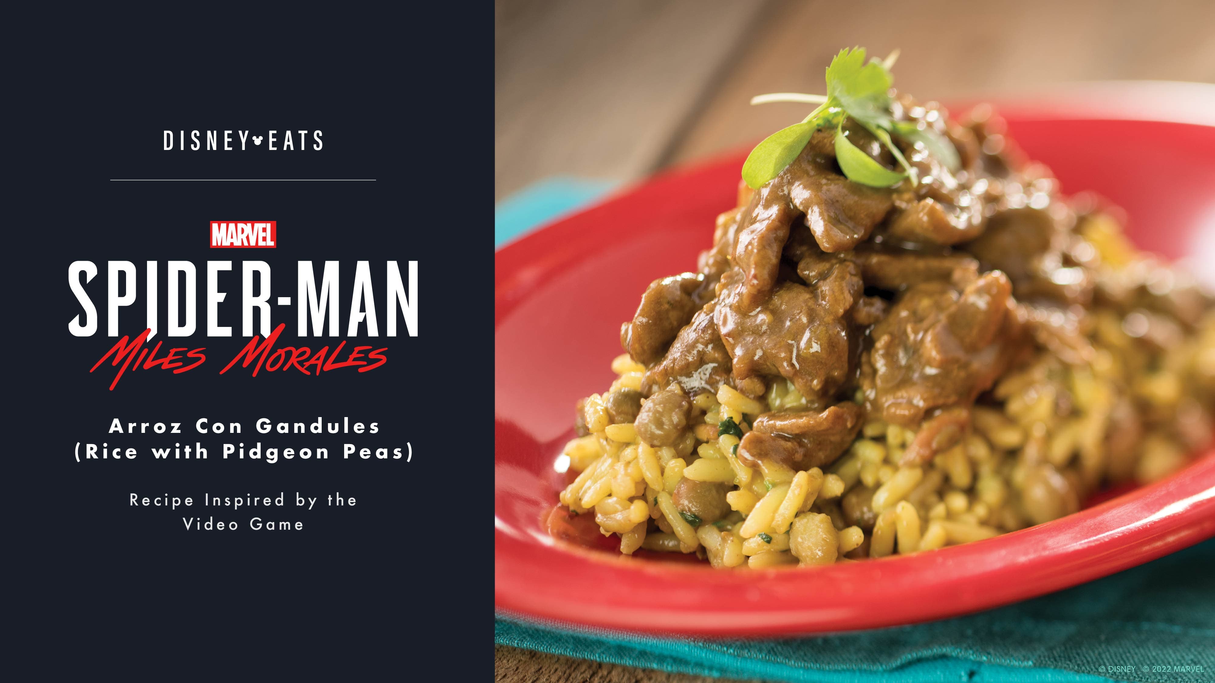 DisneyEats Spider-Man Miles Morales Inspired Arroz con Gandules Recipe