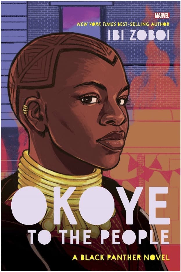 Okoye to the People: A Black Panther Novel  / shop it <a href=https://www.amazon.com/Okoye-People-Black-Panther-Novel/dp/1368046975>here</a>