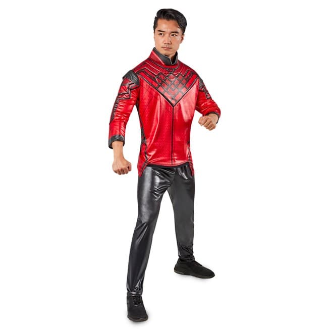 Shang-Chi costume for adults / shop it <a href=”https://www.shopdisney.com/shang-chi-deluxe-costume-for-adults-by-rubies-shang-chi-and-the-legend-of-the-ten-rings-2840106589004M.html?isProductSearch=0&plpPosition=23&guestFacing=Franchises-Marvel”>here</a>
