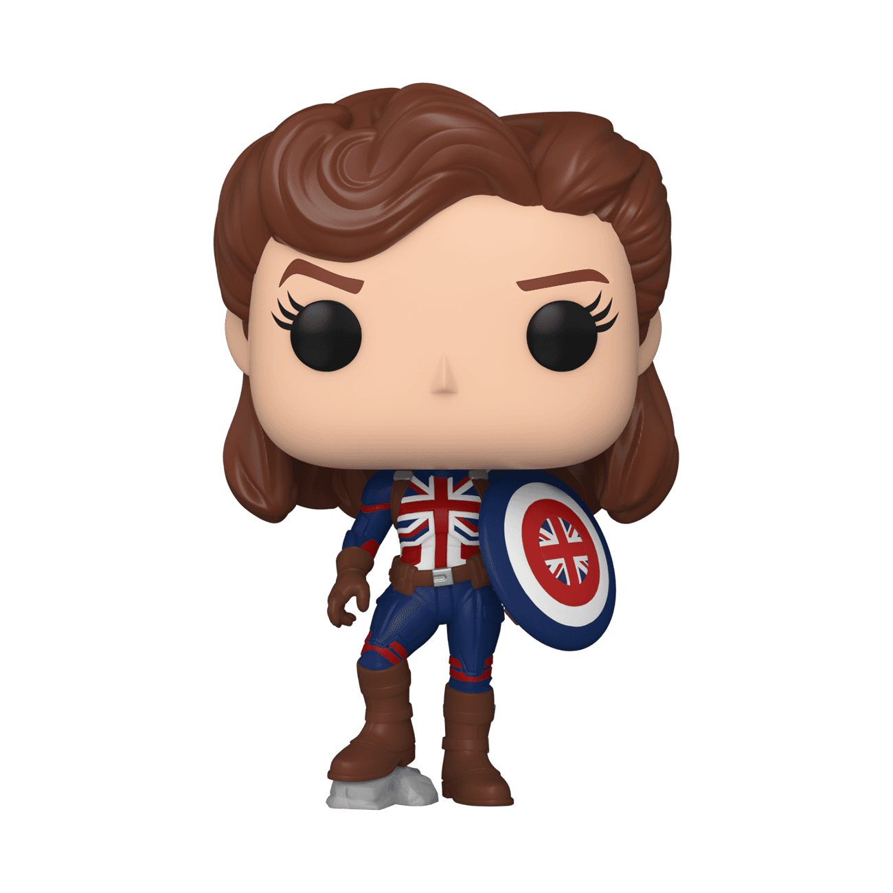 Captain Carter Funko Pop / shop it <a href=https://www.amazon.com/Funko-Pop-Marvel-Captain-Carter/dp/B08MQG45LQ>here</a>