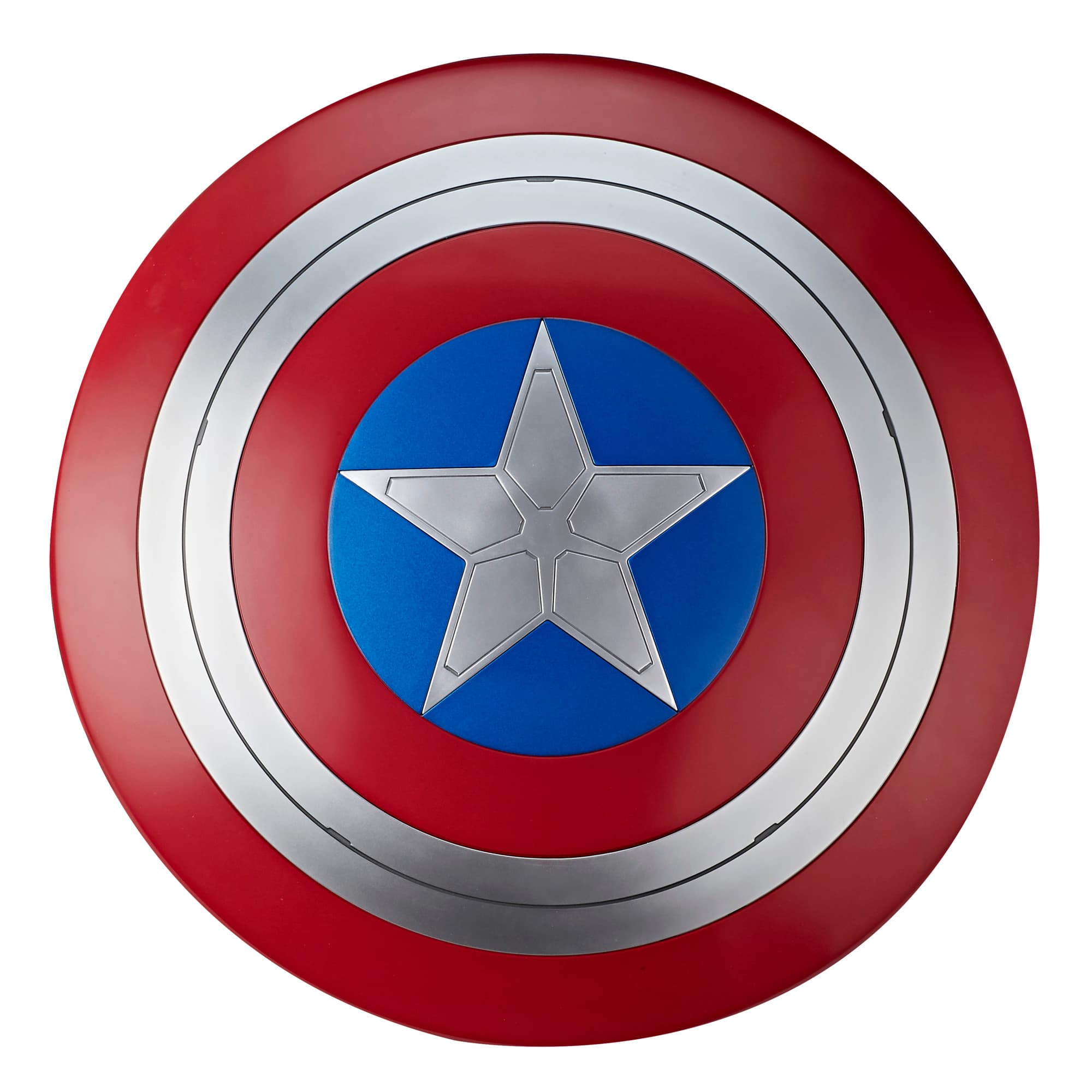 <a href=https://www.amazon.com/Legends-Avengers-Soldier-Costume-Collectible/dp/B087YRTRF9>Marvel Legends Captain America Premium Role Play Shield </a> / Amazon