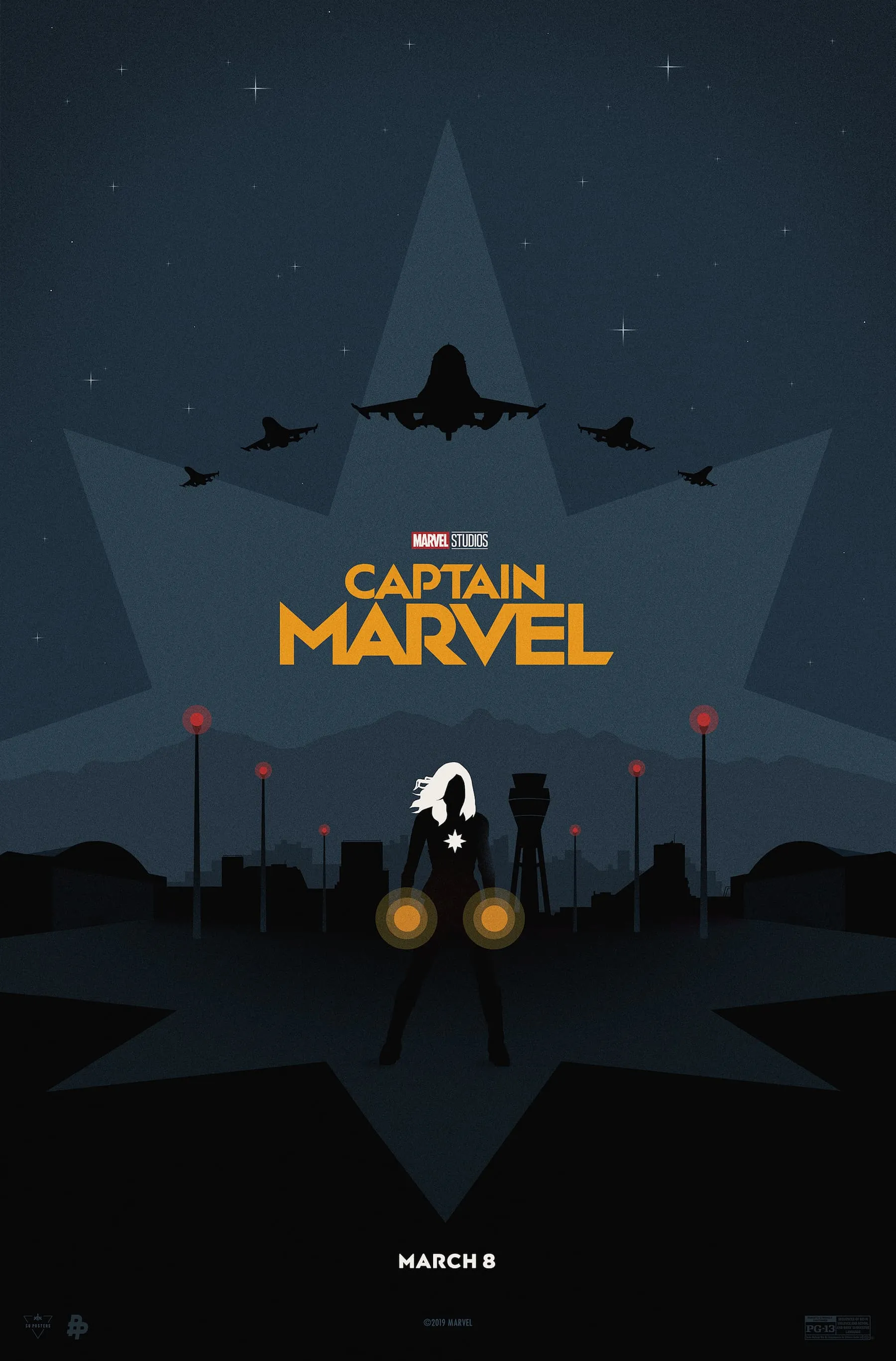 Captain Marvel Poster Art by Eileen Steinbach