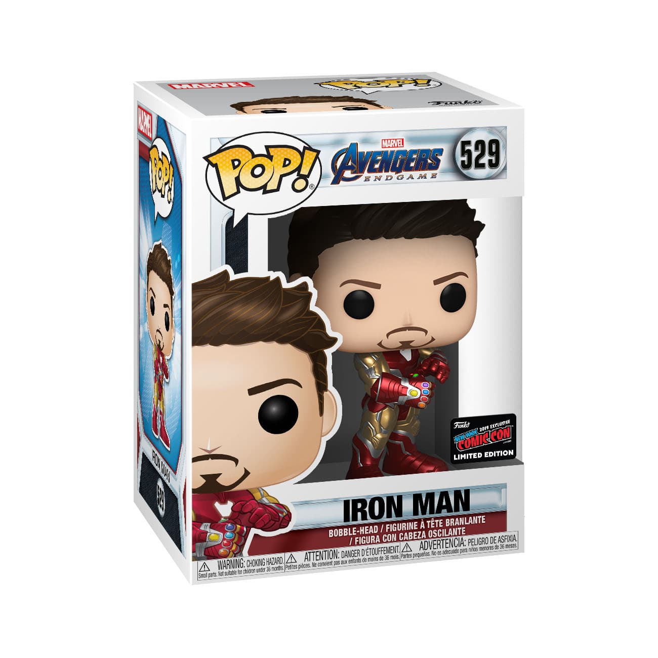 Funko Marvel NYCC 2019 Avengers: Endgame Tony Stark in box