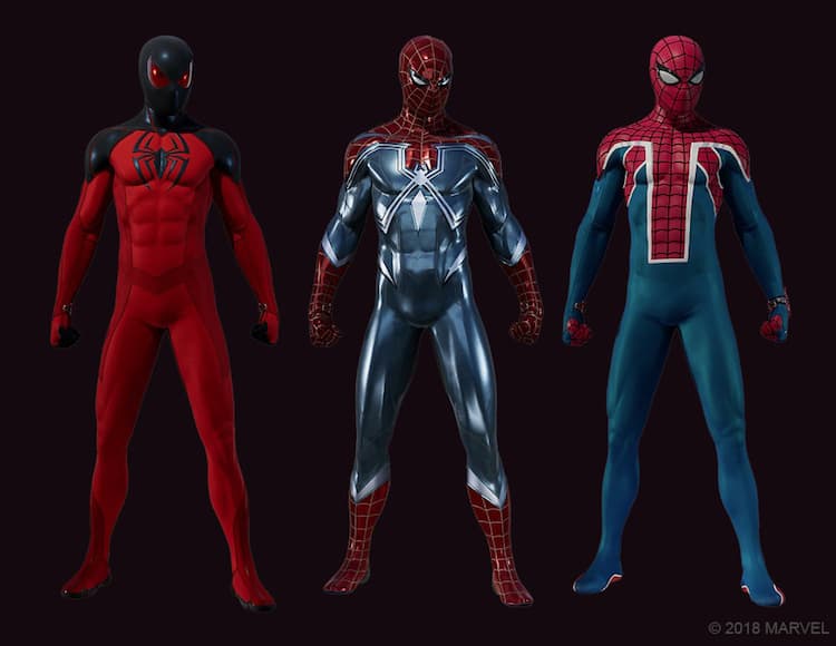 Marvel&#39;s Spider-Man - Resilient Suit, Scarlet Spider II Suit, Spider-UK Suit