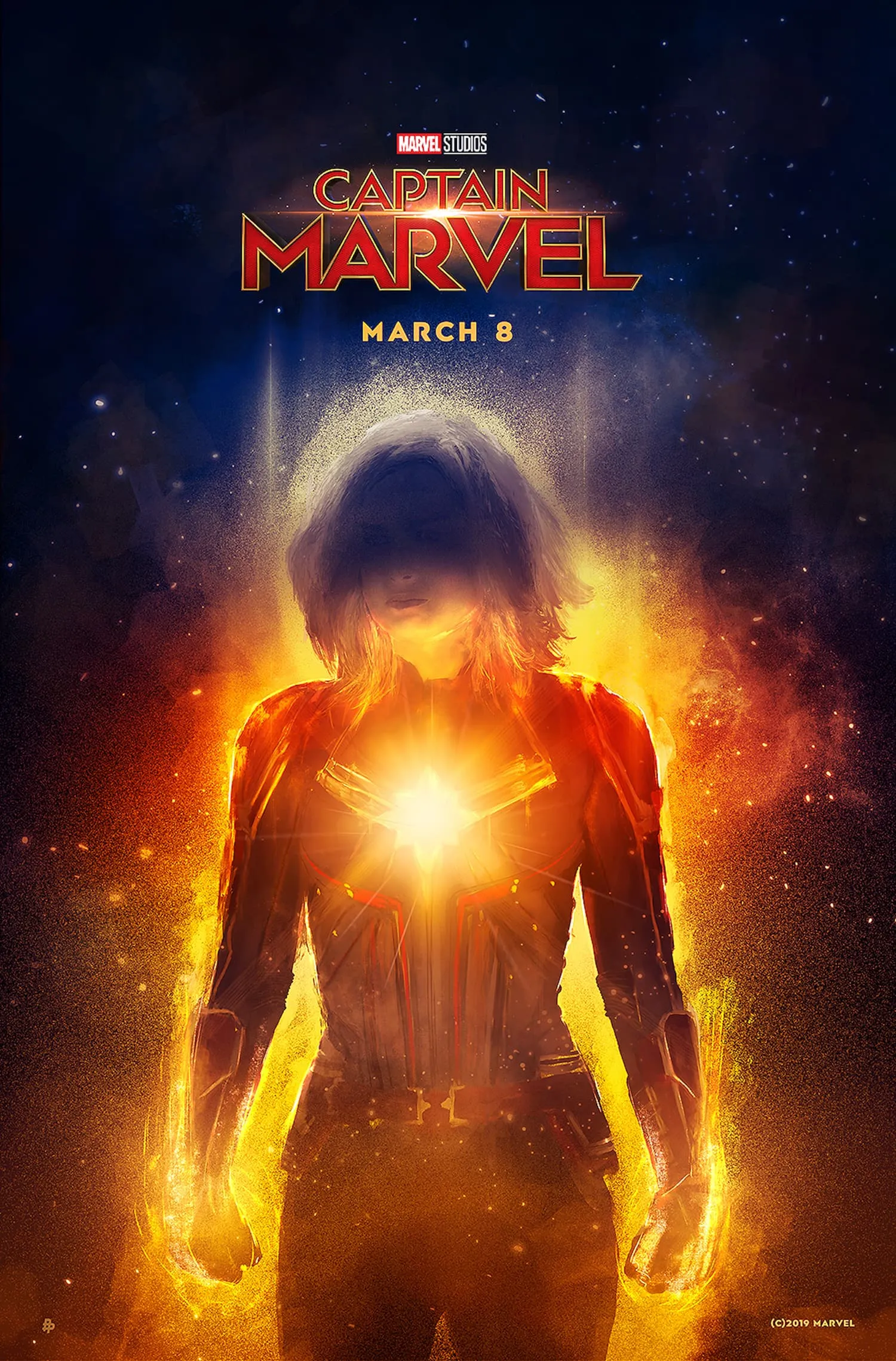 Captain Marvel Poster Art by Rafal Rola