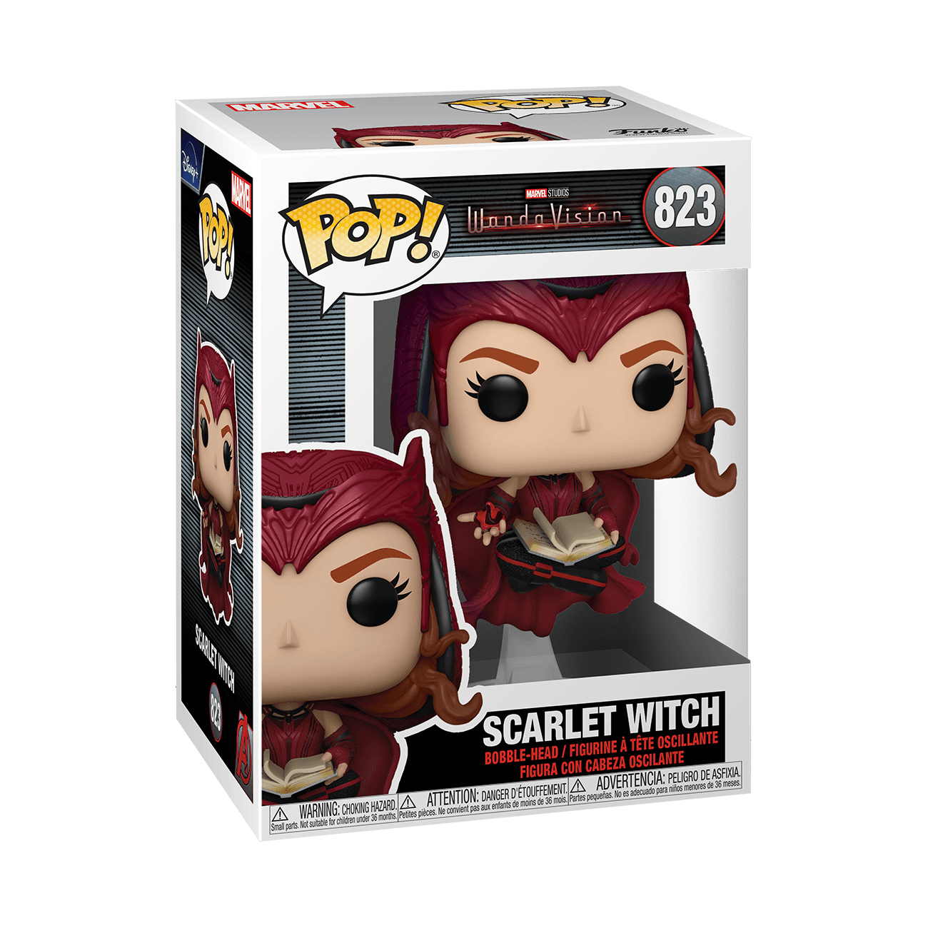 <a href=https://www.amazon.com/stores/Funko/WandaVision/page/2AC32CB1-CB8A-4594-BF47-B6CB7D870BE3>Scarlet Witch Funko Pop</a> / Amazon