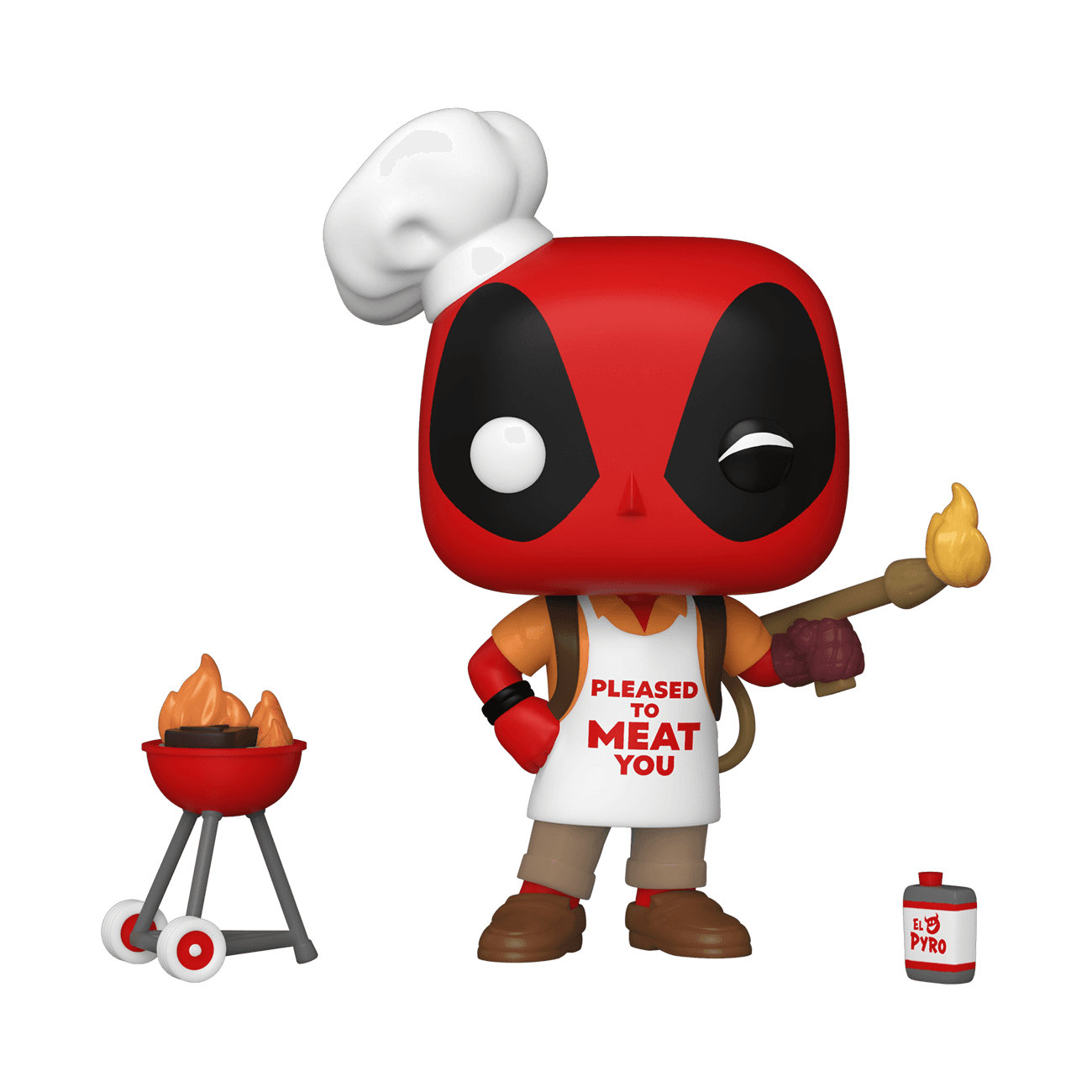 <a href="https://www.amazon.com/Funko-Pop-Marvel-Deadpool-Backyard/dp/B08FMR6TQS"> Grilling Deadpool Funko Pop </a> / Amazon