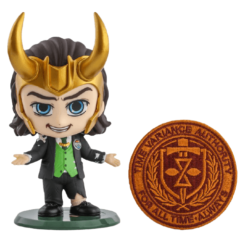 President Loki Cosbaby Bobble-Head by Hot Toys / shop it <a href=https://www.shopdisney.com/president-loki-cosbaby-bobble-head-by-hot-toys-461035691418.html>here</a>