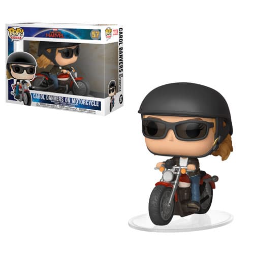 Captain Marvel on motorcylce Pop!