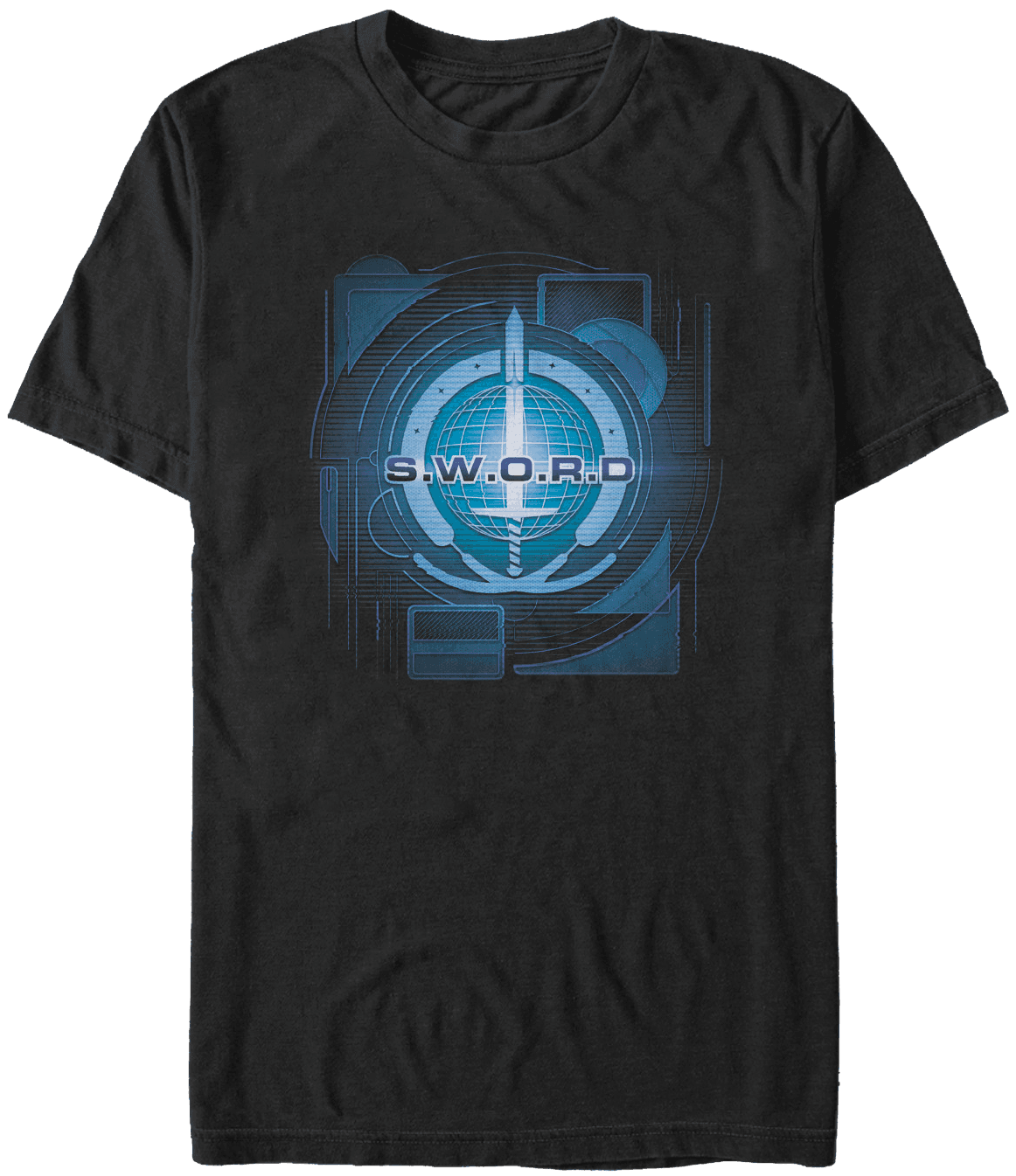 <a href="https://www.amazon.com/Marvel-WandaVision-R-D-Digital-T-Shirt/dp/B08SSVNZ66">S.W.O.R.D. Digital Logo T-Shirt</a>/ Amazon