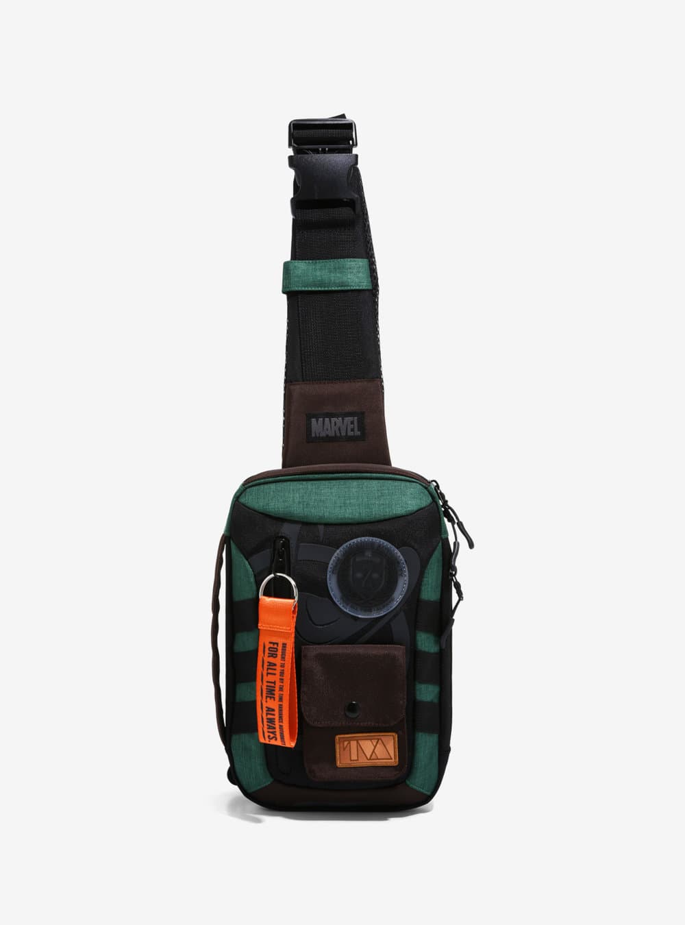 TVA Sling Mini Bag / shop it <a href=   https://www.hottopic.com/product/marvel-loki-time-variance-authority-sling-mini-bag/14766152.html>here</a>