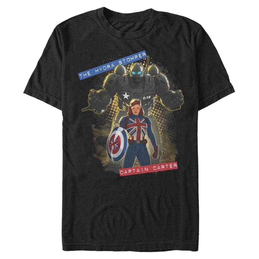 Captain Carter & The Hydra Stomper T-Shirt / shop it <a href=https://www.amazon.com/Marvel-Stomper-Captain-Carter-T-Shirt/dp/B09B1BVFCF>here</a>