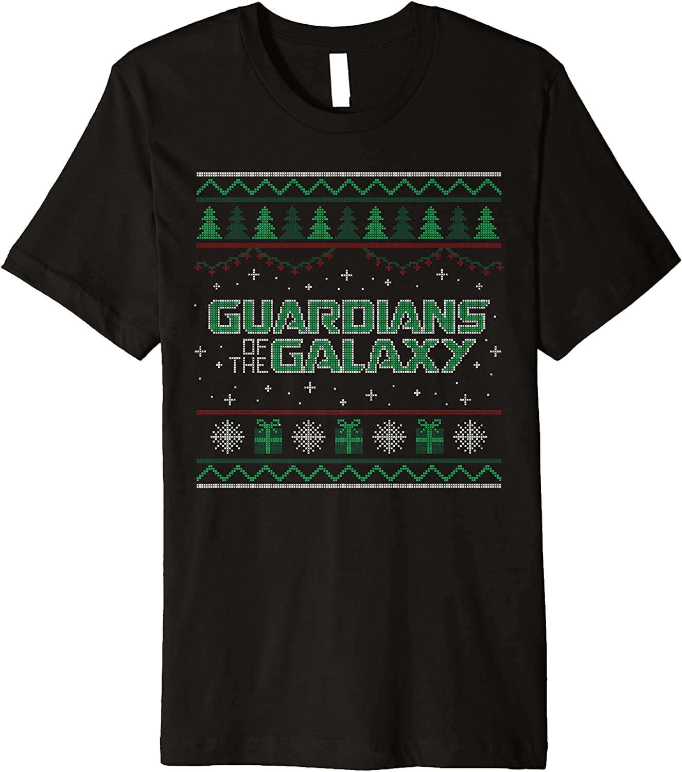 Holiday Special ugly t-shirt / shop it <a href=https://www.amazon.com/Marvel-Guardians-Galaxy-Holiday-Special/dp/B0BGYS11SV>here</a>