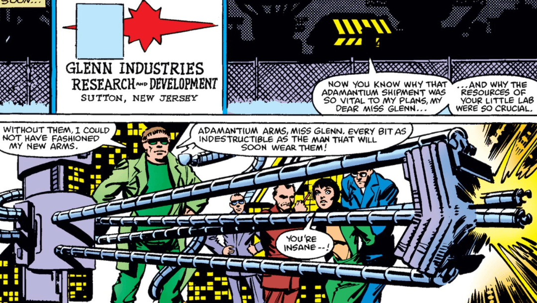 Doctor Octopus creates new arms made of Adamantium