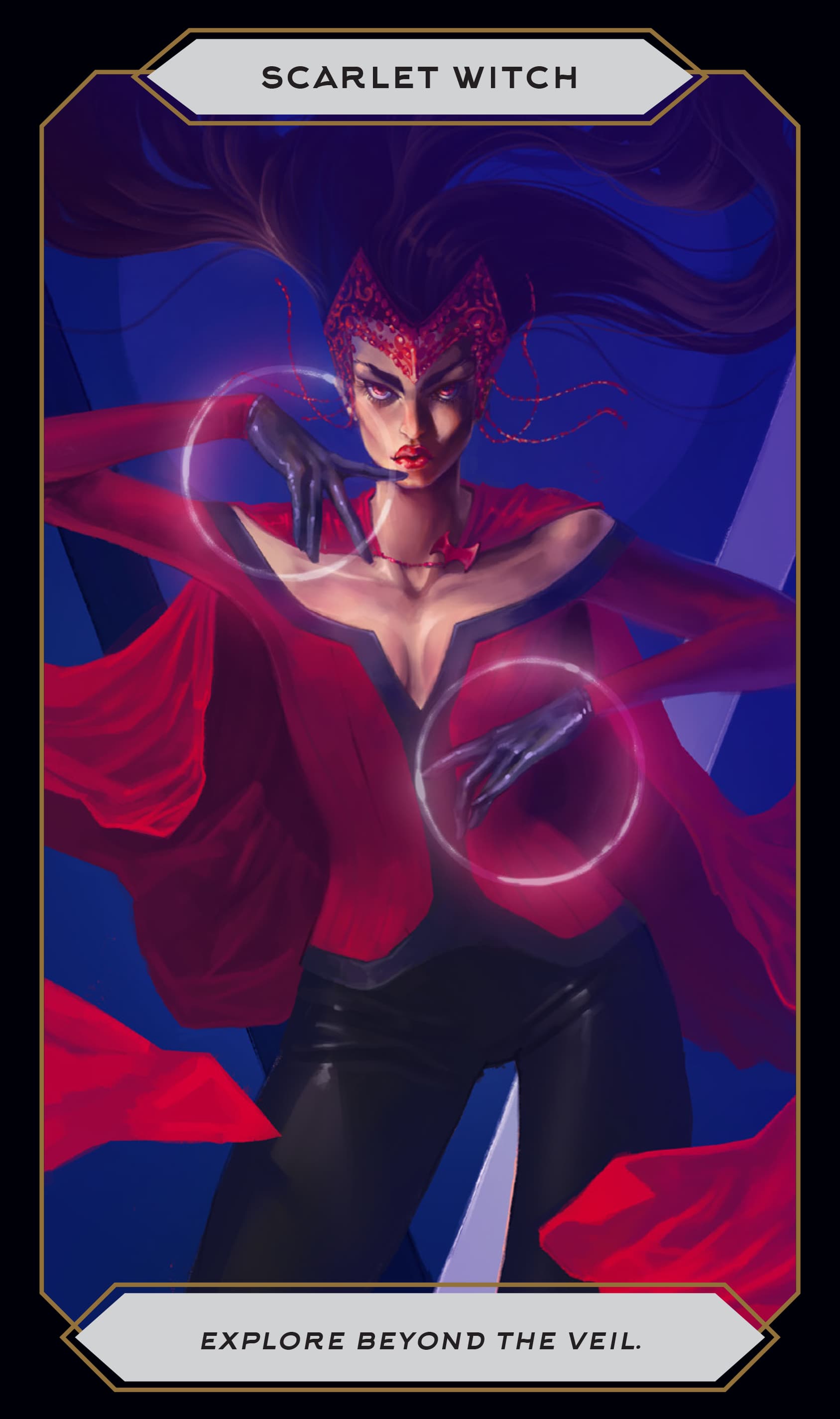 Magic of Marvel Oracle Deck Scarlet Witch Card