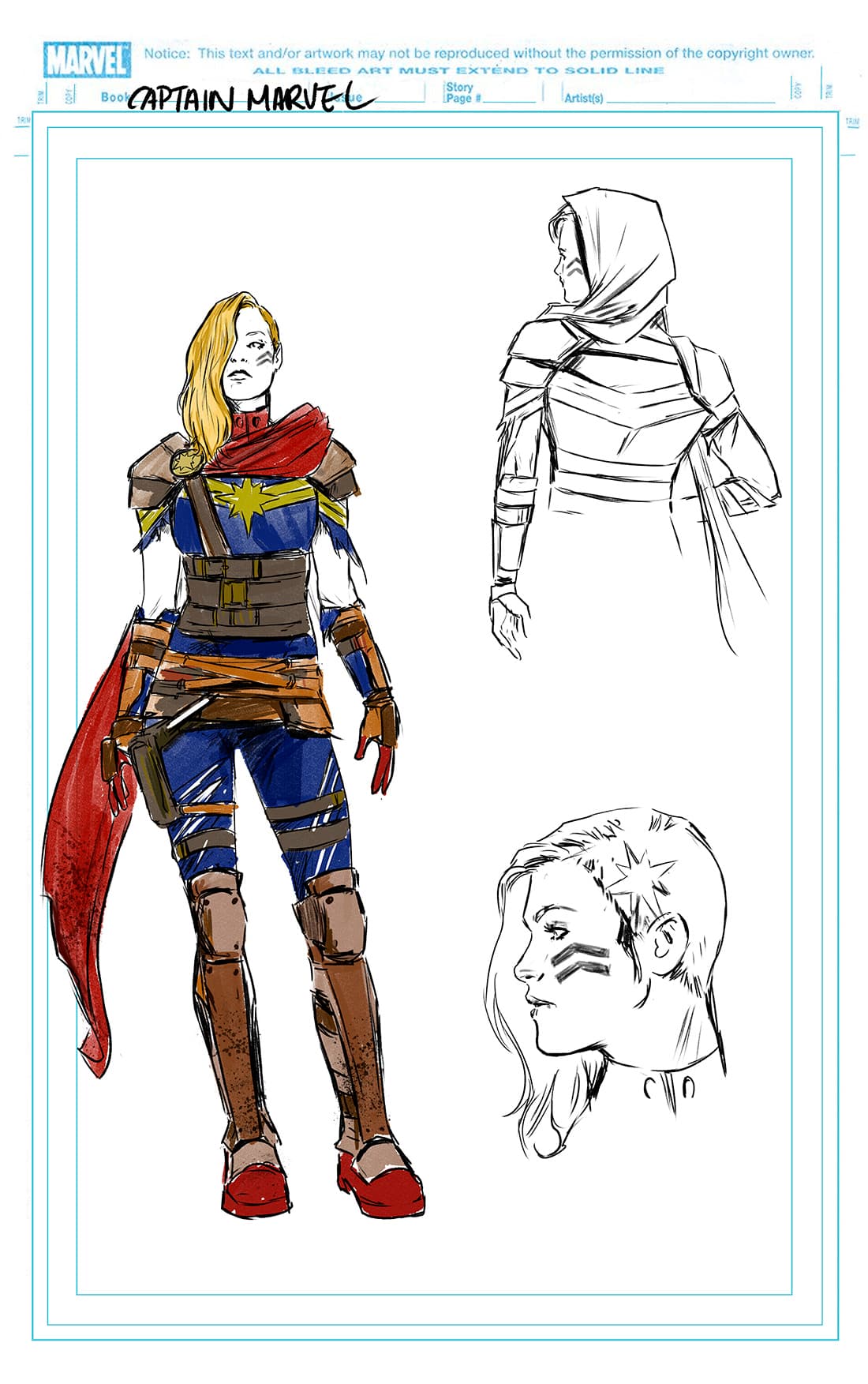 CAPTAIN MARVEL #2: Captain Marvel design by Carmen Carnero