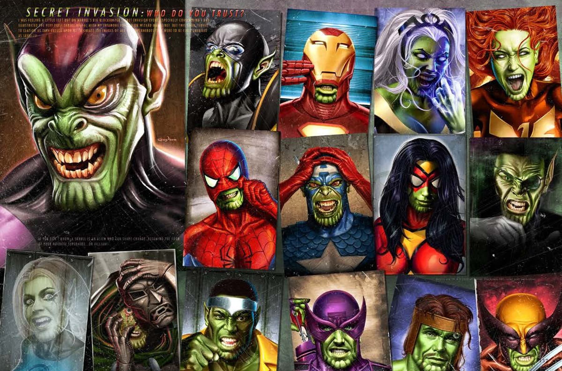 Who Do You Trust? Secret Invasion Skrull Hero Posters