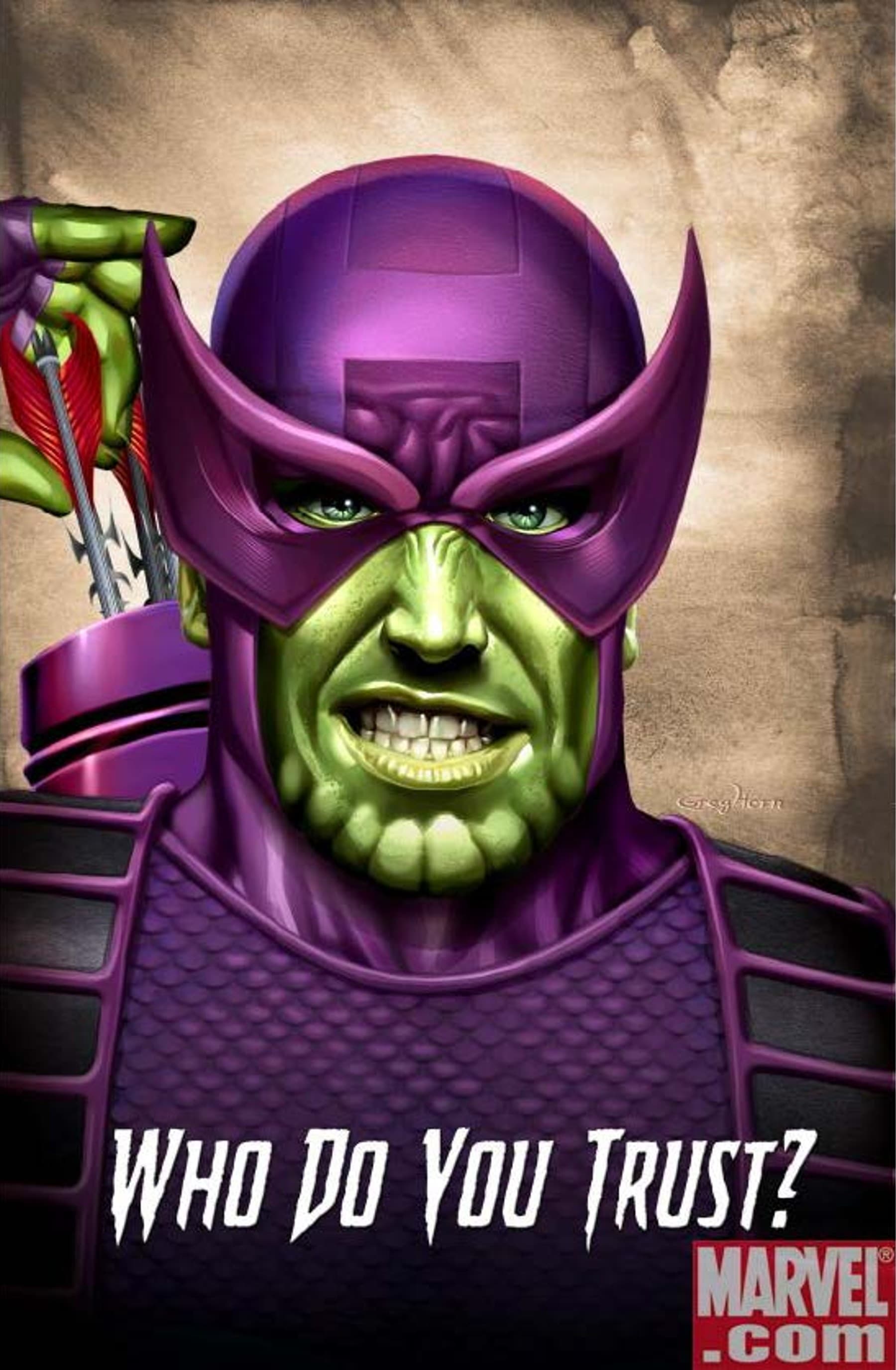 Who Do You Trust? Skrull Hawkeye Promotional Artwork