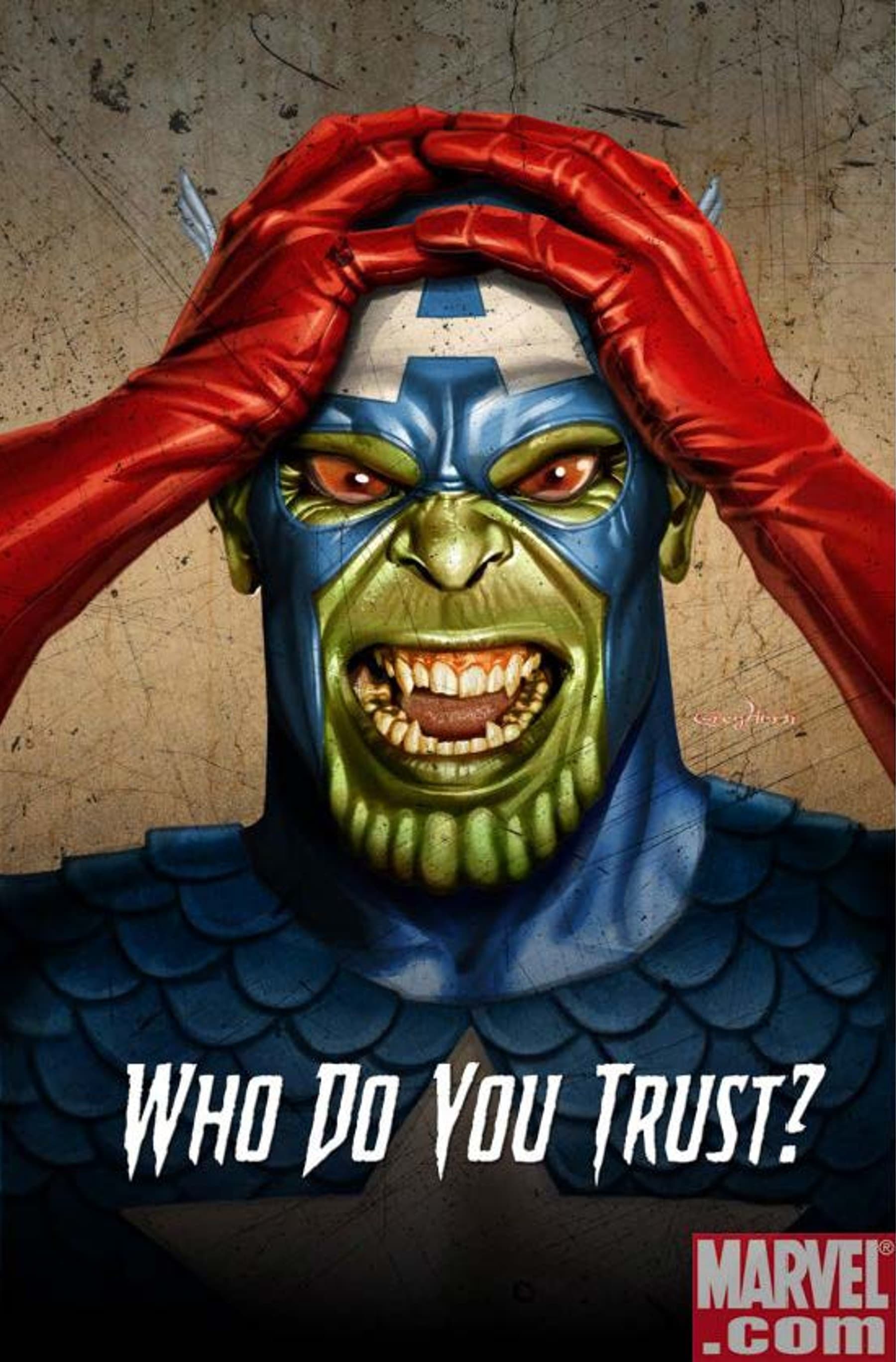 Who Do You Trust? Skrull Captain America Promotional Artwork