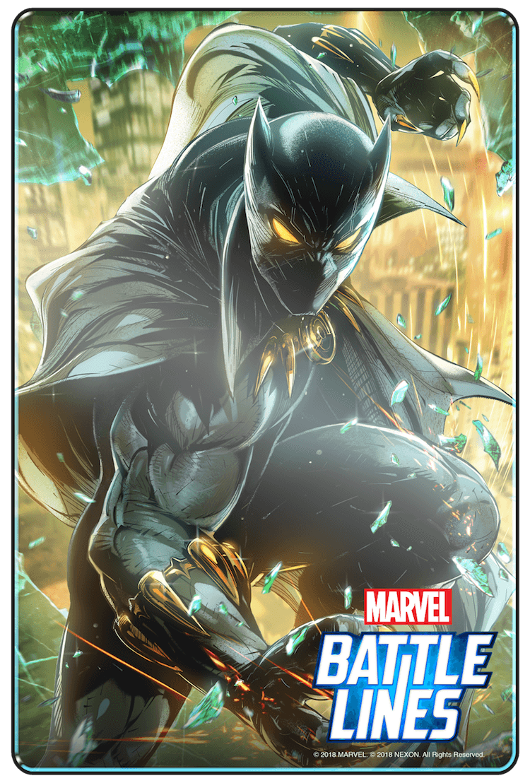 MARVEL Battle Lines strategic card game - Black Panther