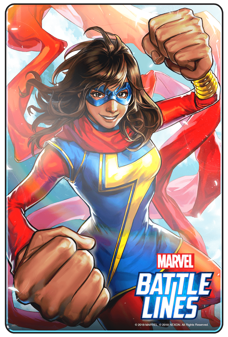 MARVEL Battle Lines strategic card game - Ms. Marvel