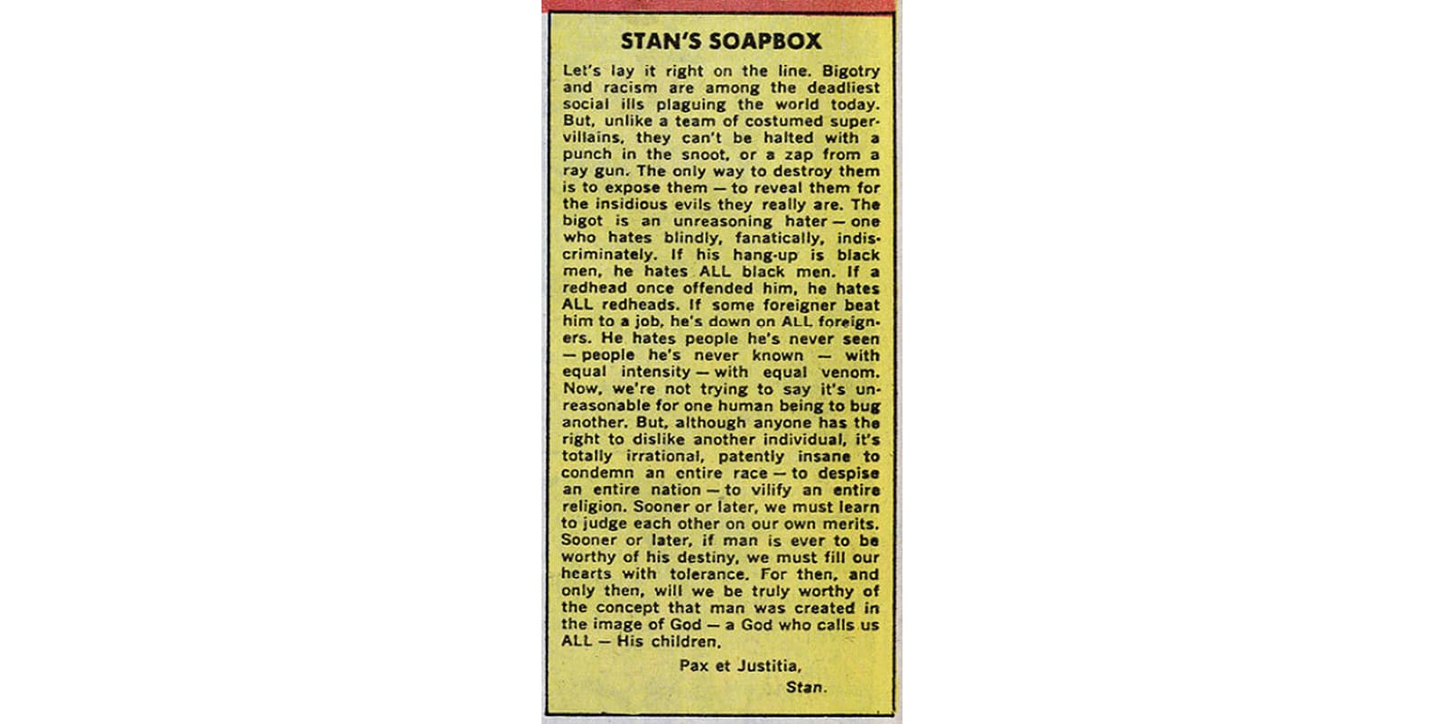 Stan&#39;s Soapbox 1968