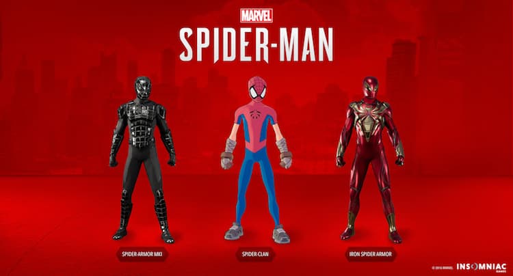 Marvel&#39;s Spider-Man: Turf War new suits -- classic Iron Spider armor, Spider-Armor MK I, Spider-Clan suit