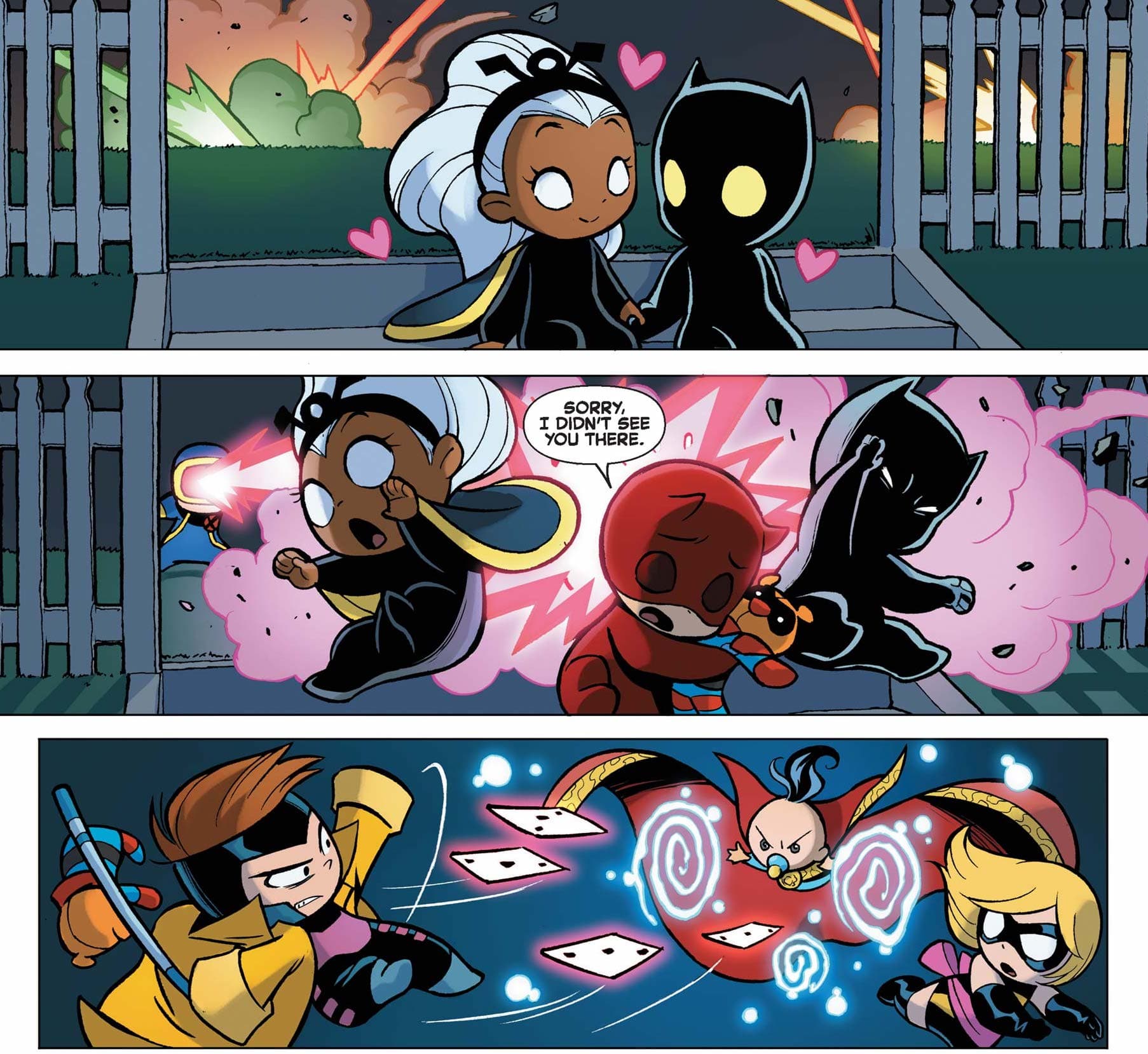 A-BABIES VS. X-BABIES (2012) #1 interior art by Skottie Young