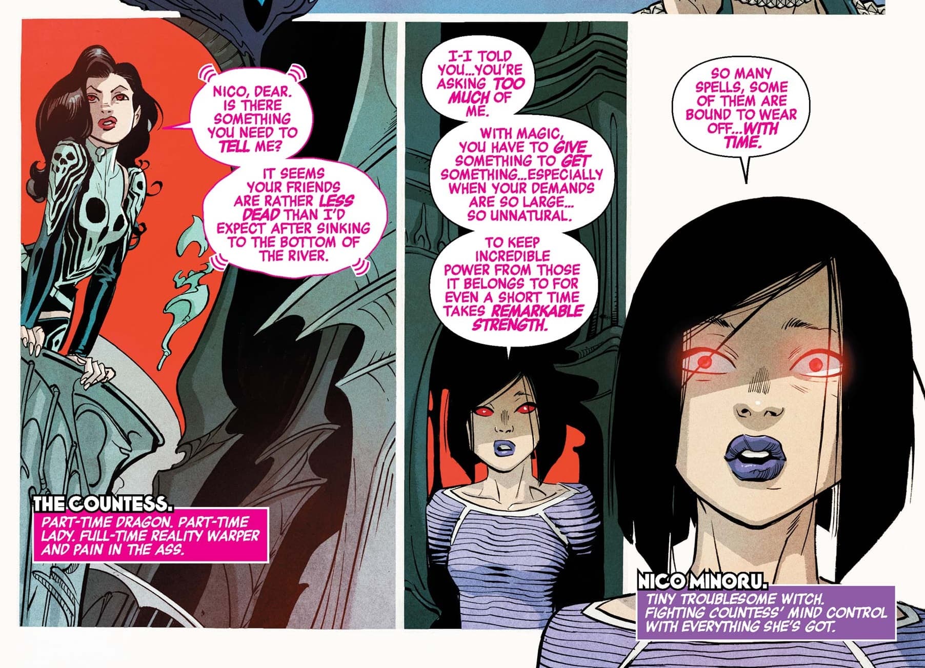 Nico under possession in A-FORCE (2016) #7.