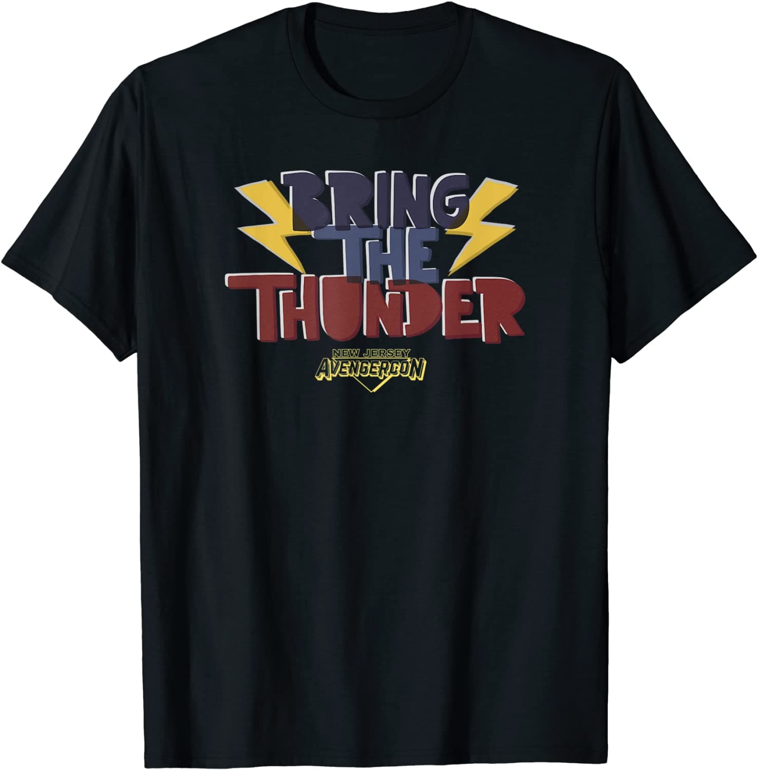 BRING THE THUNDER AT AVENGERCON t-shirt / shop it <a href=https://www.amazon.com/Marvel-Bring-Thunder-Avengercon-T-Shirt/dp/B09YT7N2G1>here</a>