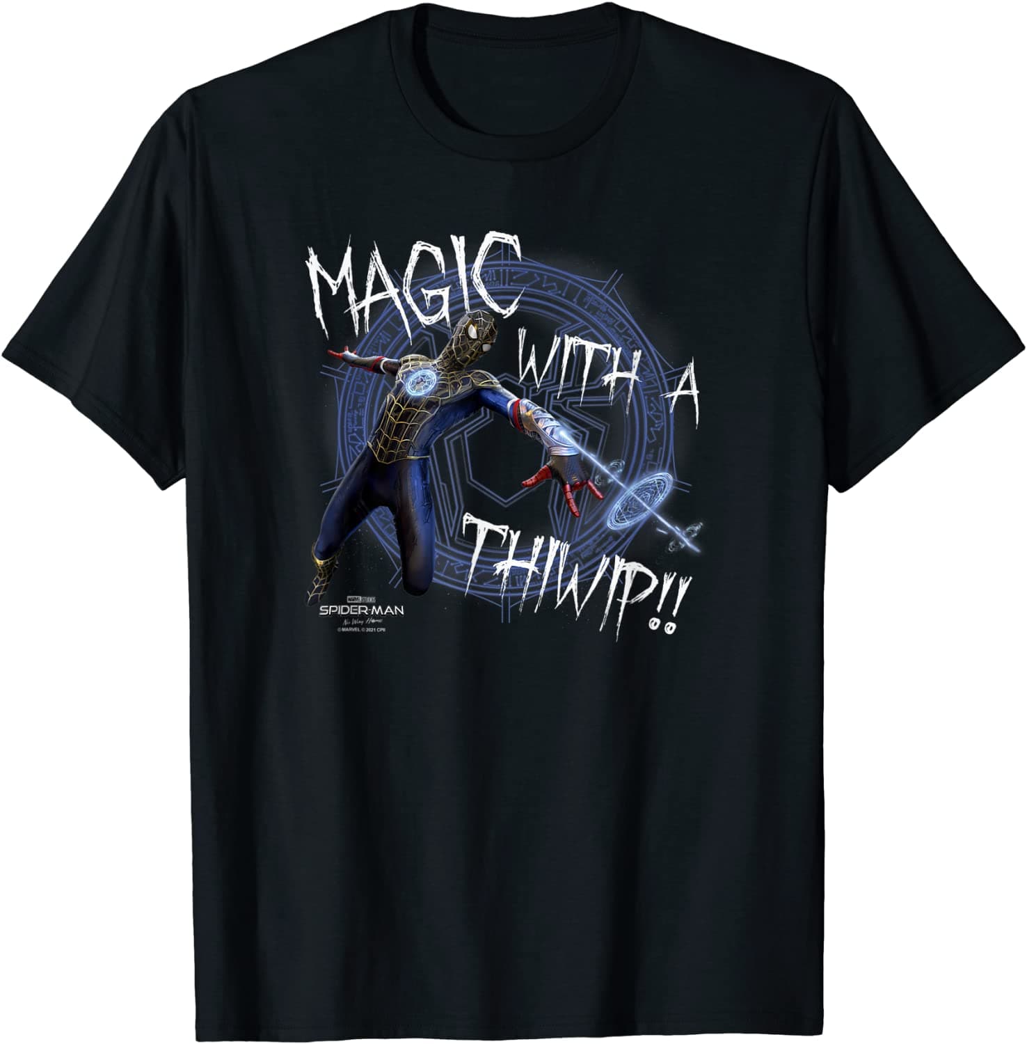 Spider-Man Magic Thiwip T-Shirt T-Shirt / shop it <a href=https://www.amazon.com/Marvel-Spider-Man-Magic-Thiwip-T-Shirt/dp/B09BKD73NB>here</a>
