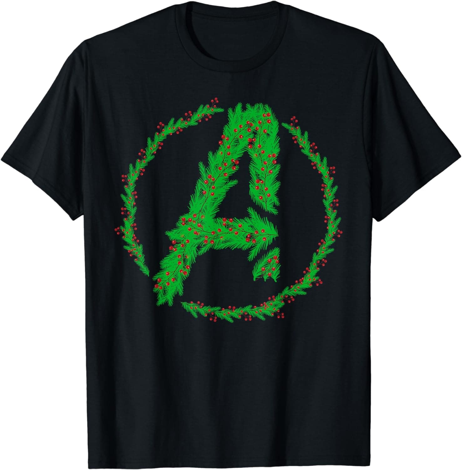Shop it <a href=https://www.amazon.com/Marvel-Avengers-Christmas-Holiday-T-Shirt/dp/B0CBVV4C8M>here</a>