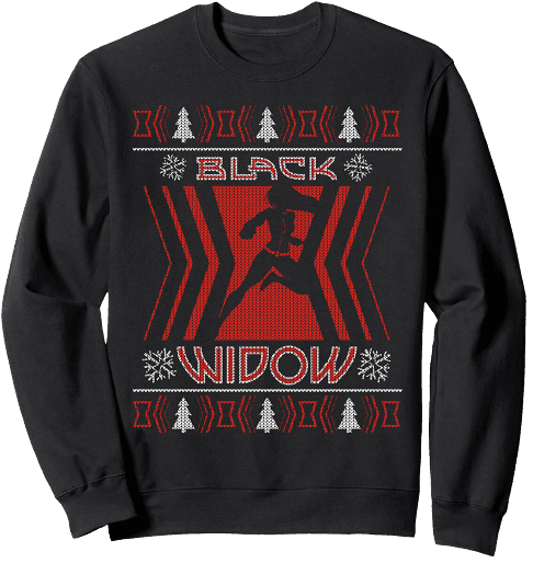 Buy it <a href=https://www.amazon.com/Marvel-Natasha-Romanoff-Holiday-Sweatshirt/dp/B08M5HL9B5>here</a>