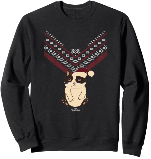  Buy it <a href=https://www.amazon.com/Marvel-Hawkeye-Sweater-Logo-Sweatshirt/dp/B09H26WW6K>here</a>