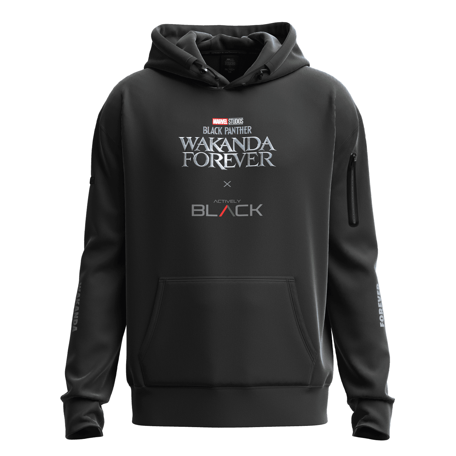 Wakanda Forever x Actively Black Merch Hoodie