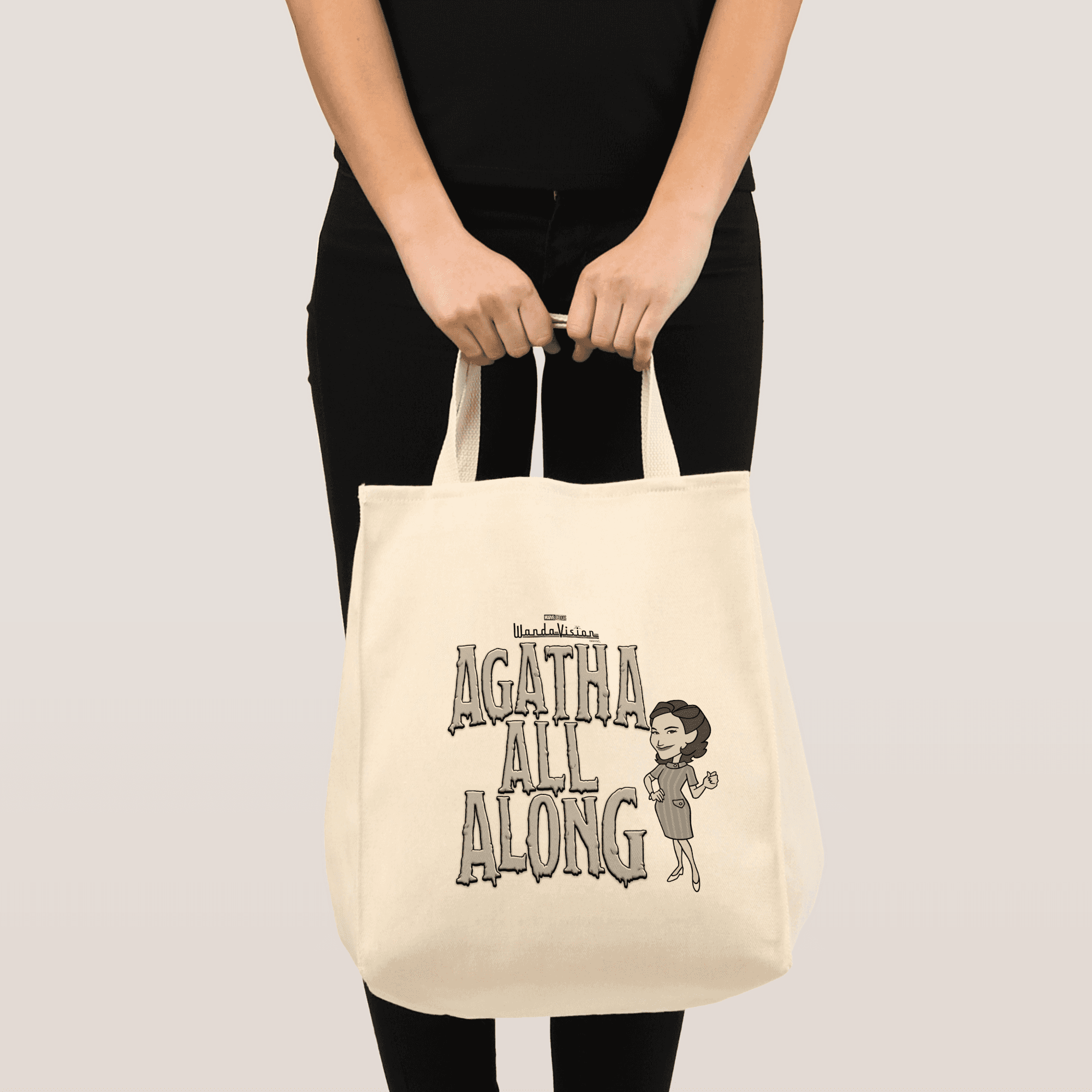 <a href=https://www.zazzle.com/agatha_all_along_tote_bag-149222565039262010>’Agatha All Along’ Grocery Tote Bag</a> / Zazzle