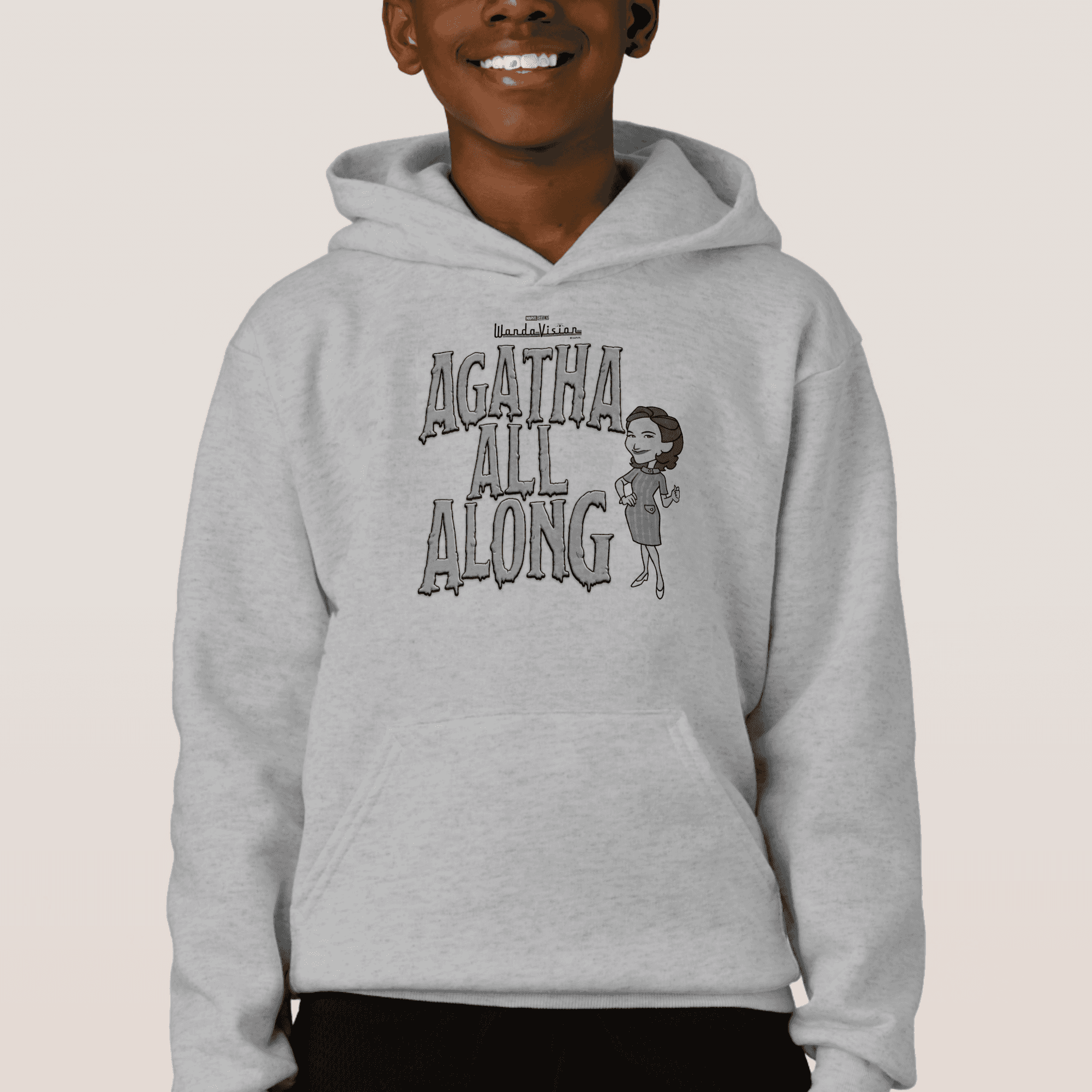 <a href=https://www.zazzle.com/agatha_all_along_hoodie-235992953740704829>’Agatha All Along’ Youth Hoodie</a> / Zazzle