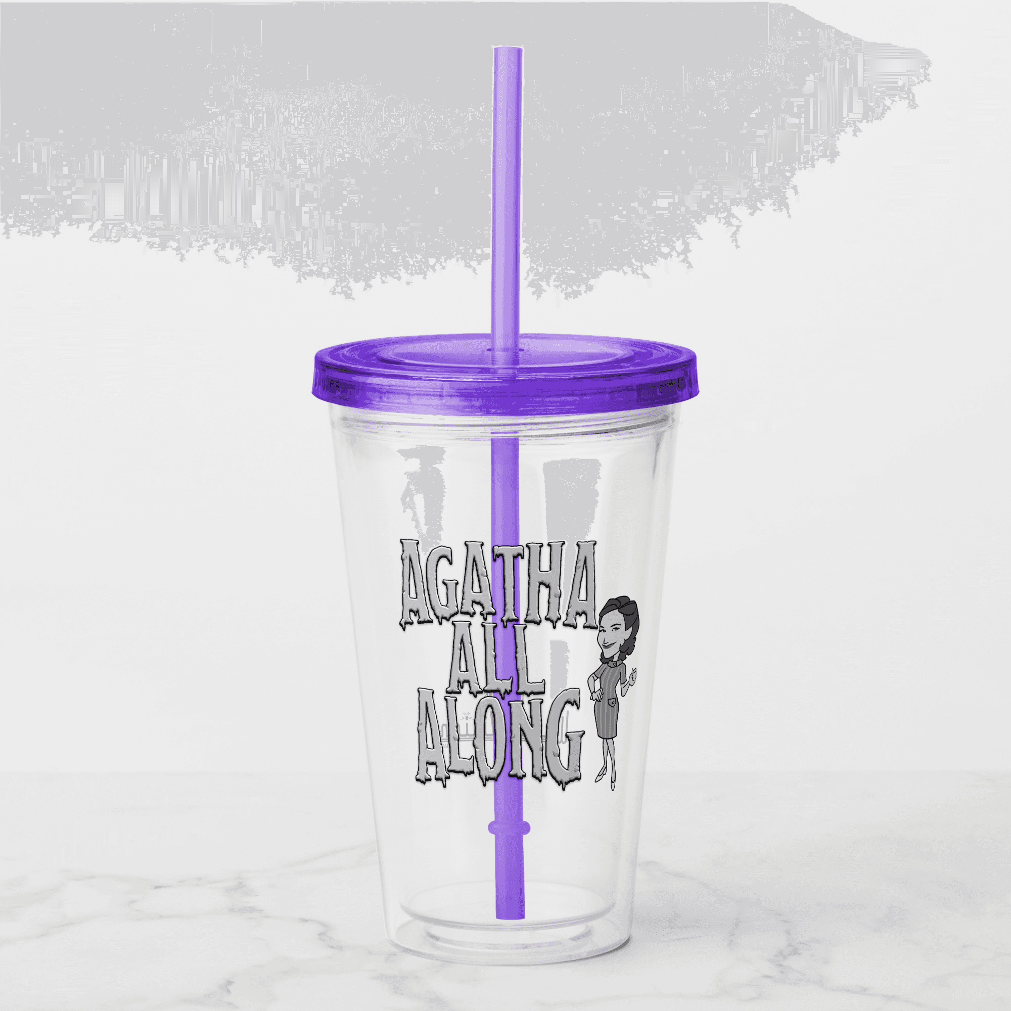 <a href="https://www.zazzle.com/agatha_all_along_acrylic_tumbler-256426285085050091>’Agatha All Along’ Acrylic Tumbler</a>/ Zazzle