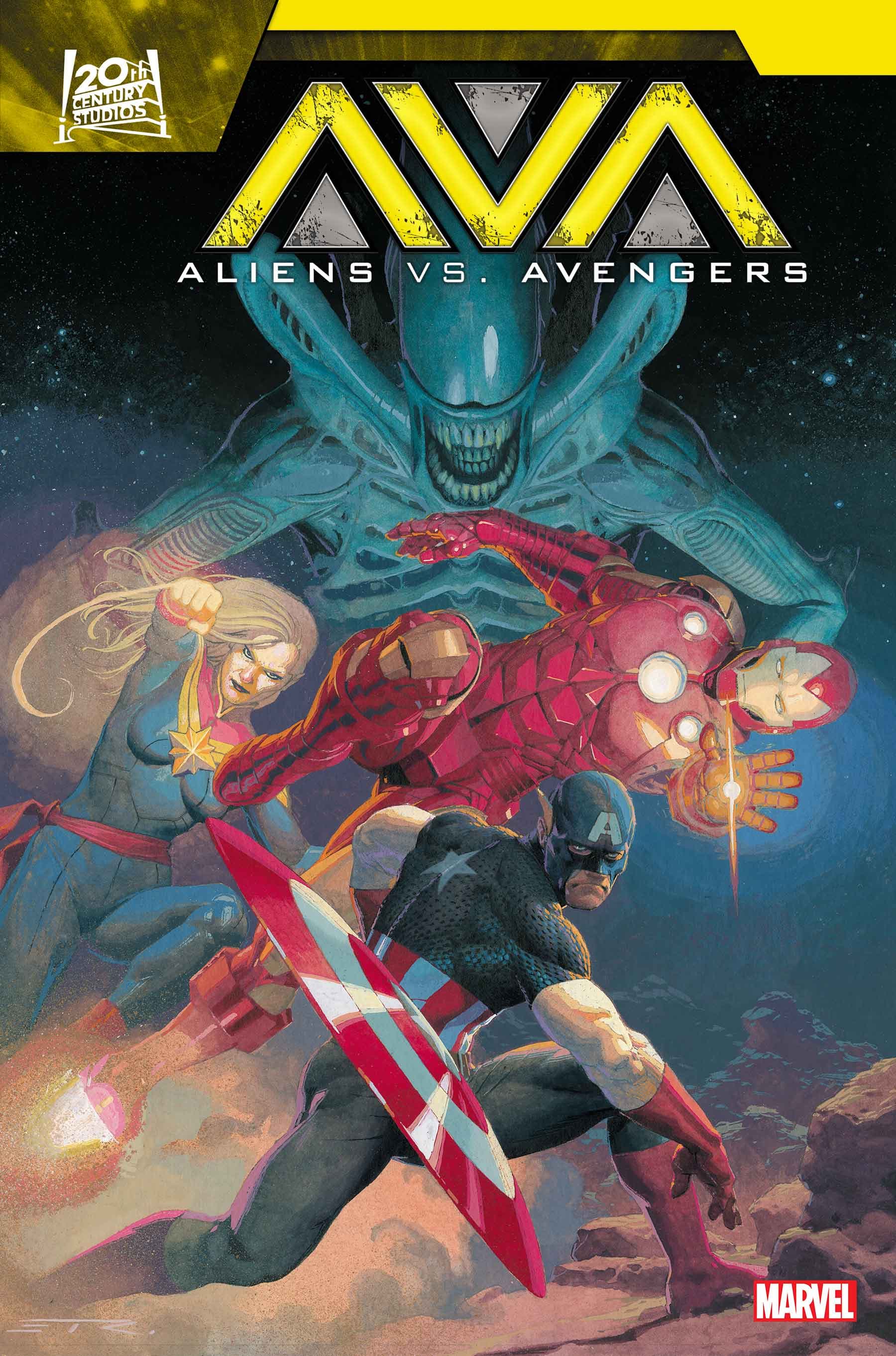 ALIENS VS. AVENGERS #1 cover by Esad Ribić