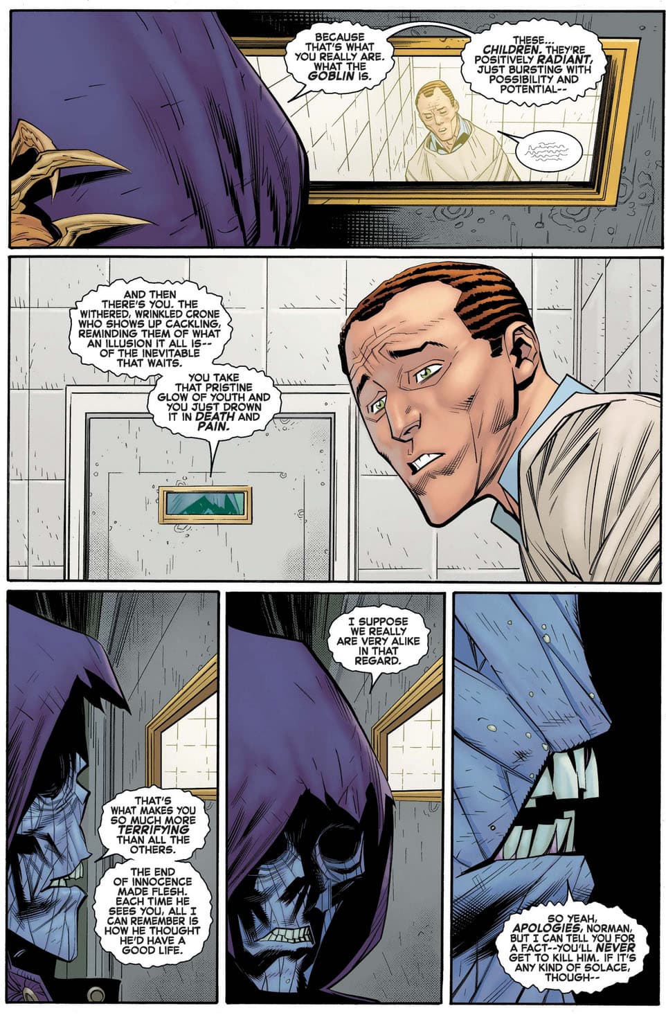 Kindred talking to Norman Osborn