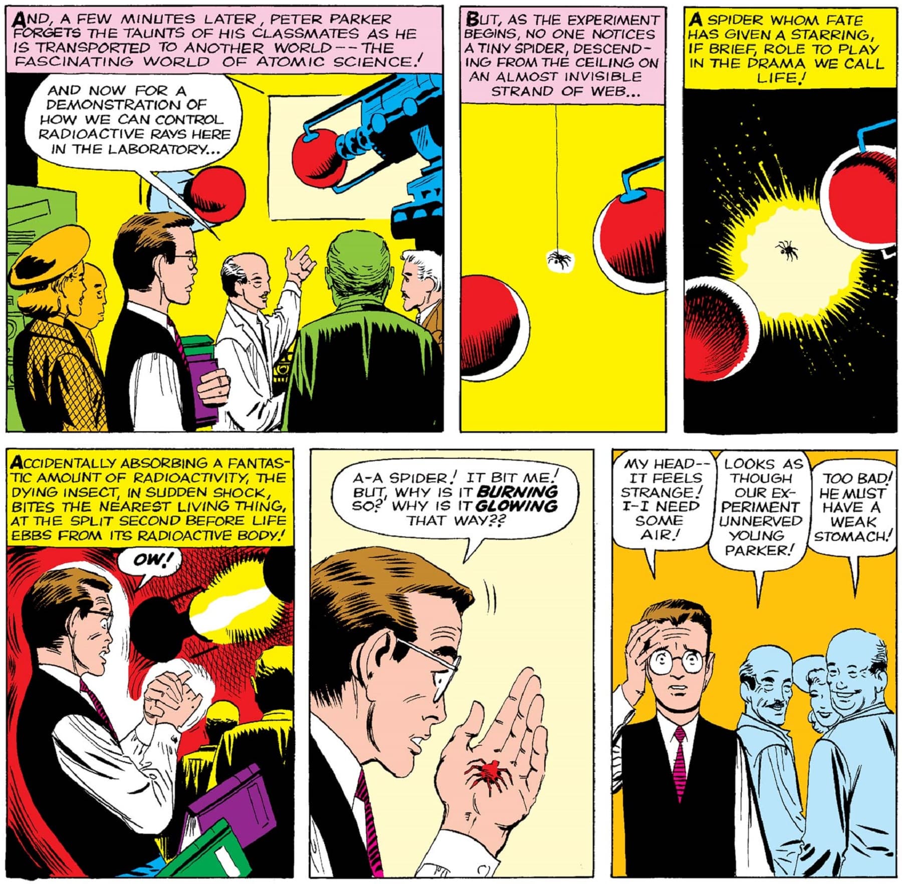 The moment that changed Peter Parker’s life in AMAZING FANTASY (1962) #15.