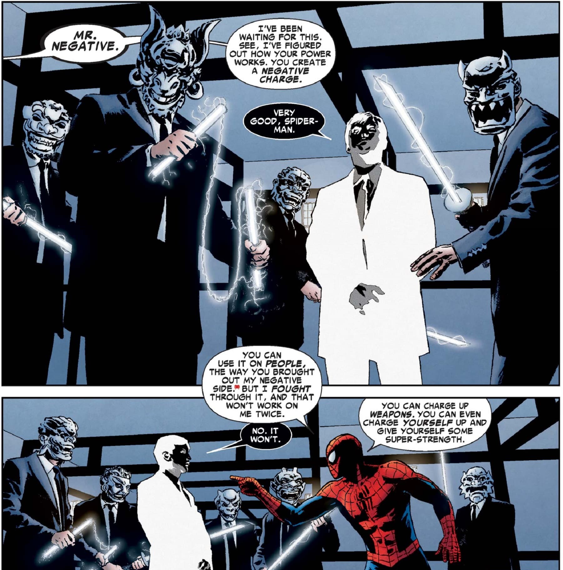 Mr. Negative and his Inner Demons in THE AMAZING SPIDER-MAN (2010) #621.