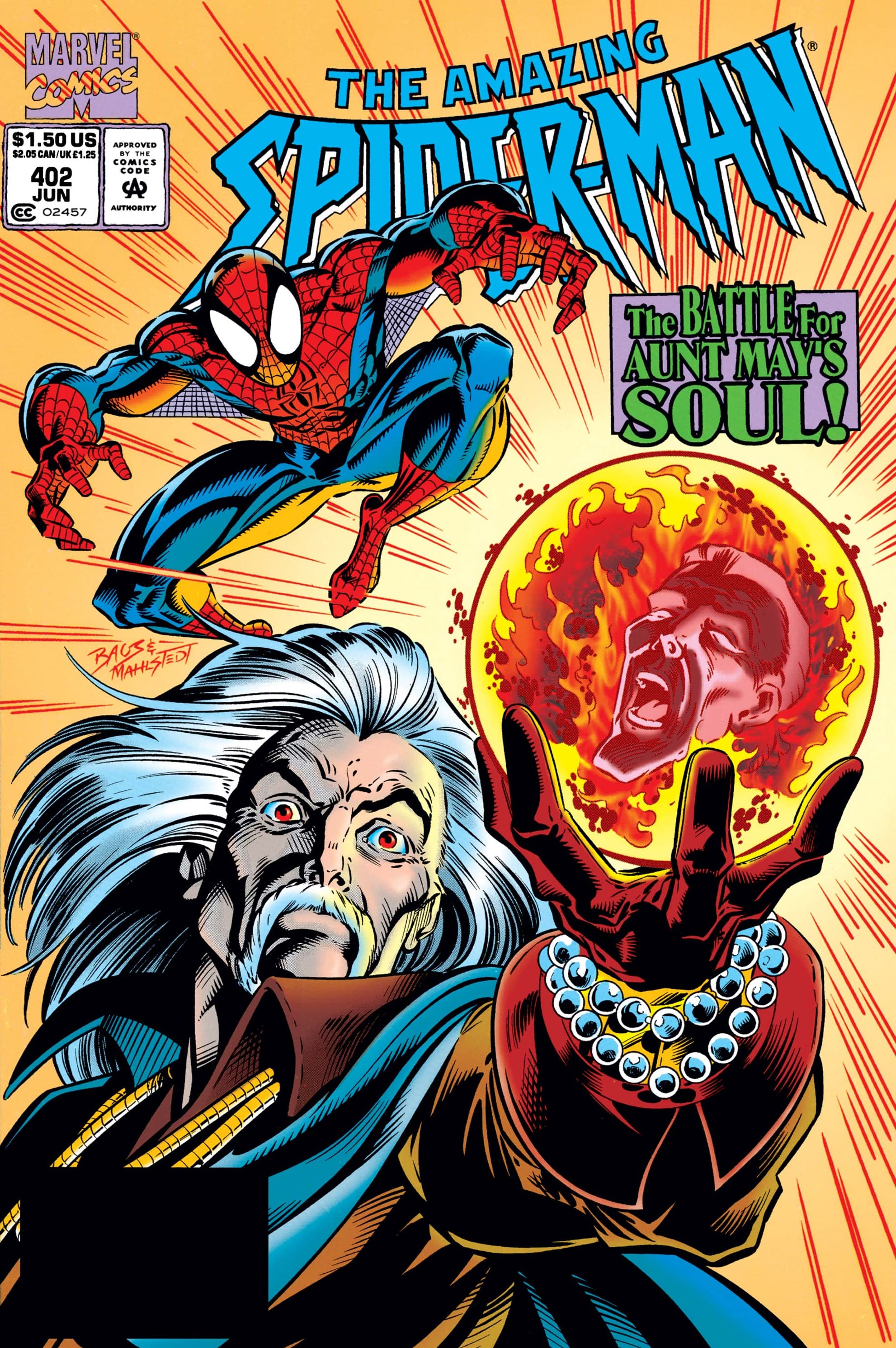 AMAZING SPIDER-MAN (1963) #402 cover by Mark Bagley, Larry Malstedt, and Bob Sharen