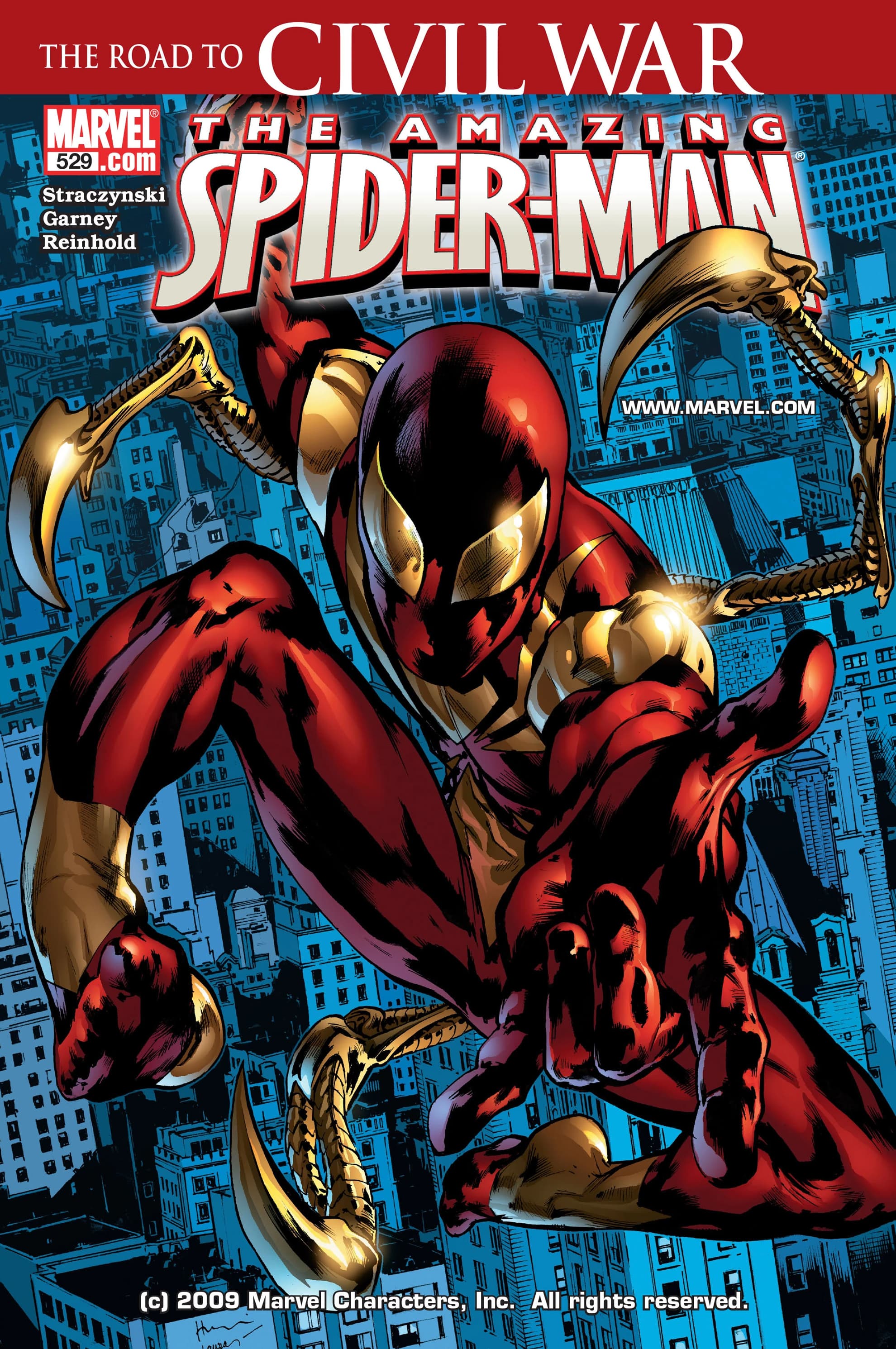 AMAZING SPIDER-MAN (1999) #529 cover by Bryan Hitch and Laura Martin