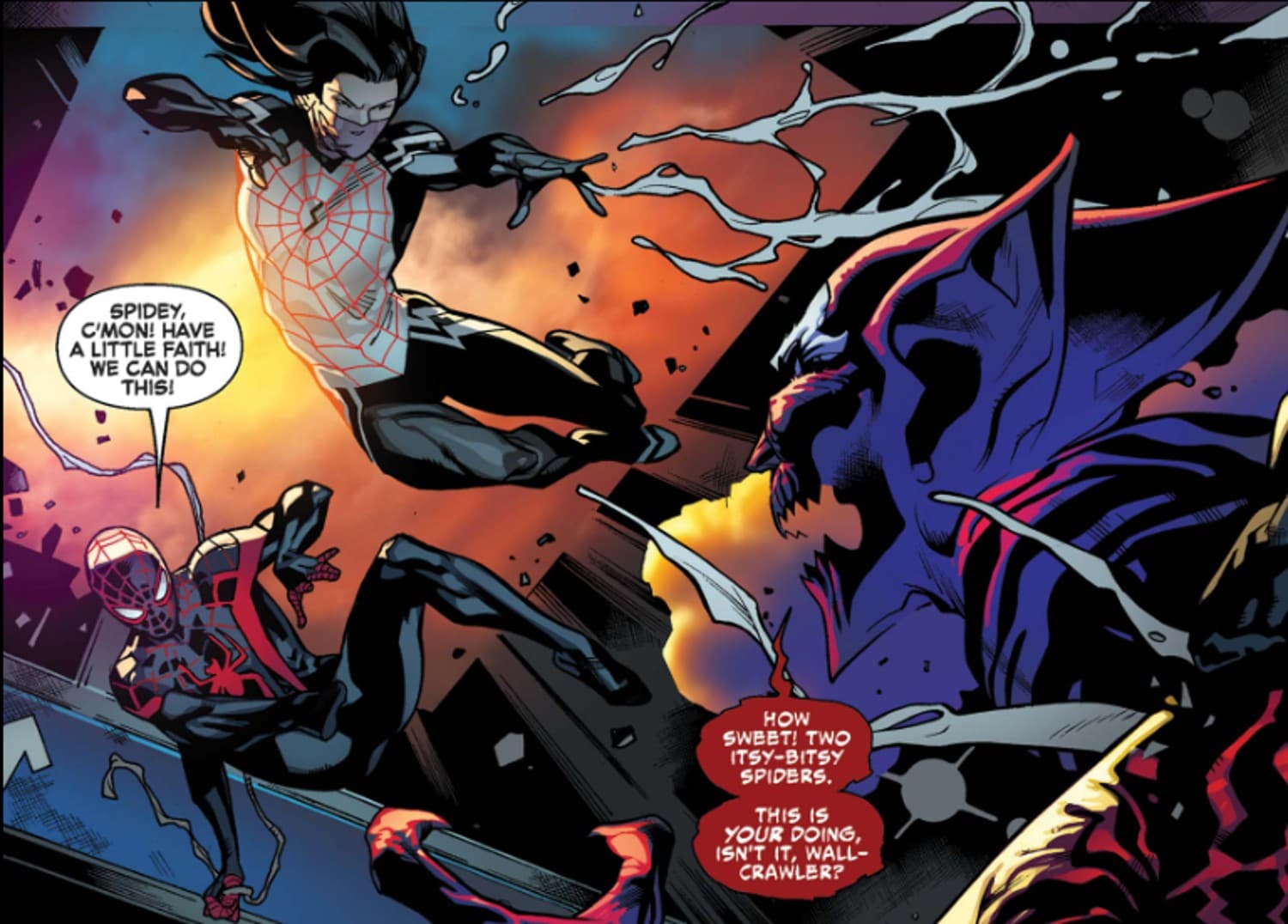 THE AMAZING SPIDER-MAN (2017) #799 panel by Dan Slott, Stuart Immonen, Wade Von Grawbadger, and Marte Gracia